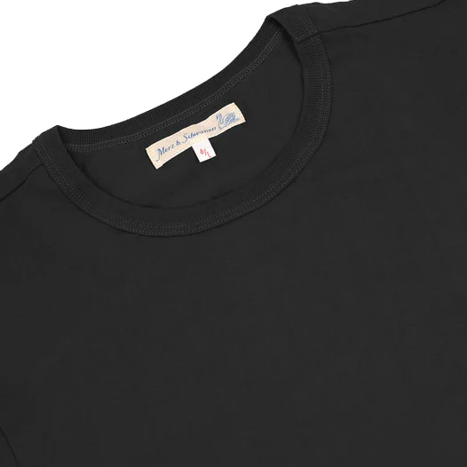 1950s Loopwheeled Classic Fit Lightweight T-Shirt - Deep Black - Image 3
