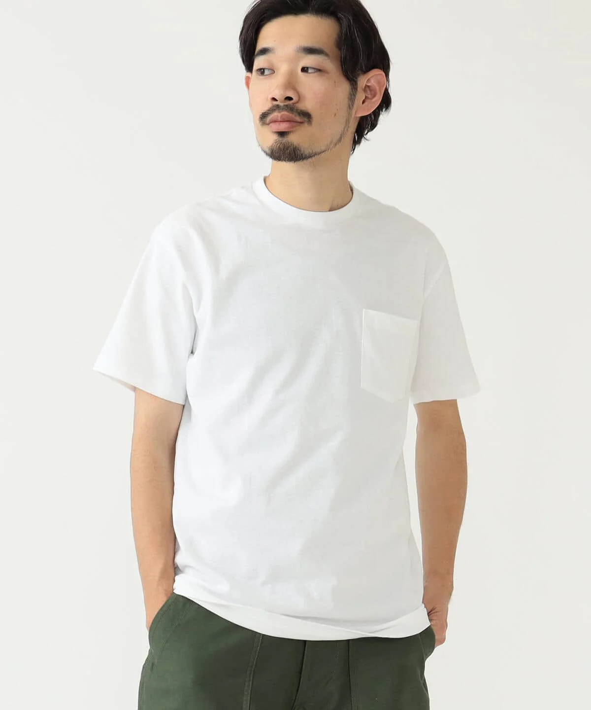 2 Packet Pocket Tee- White - Image 3