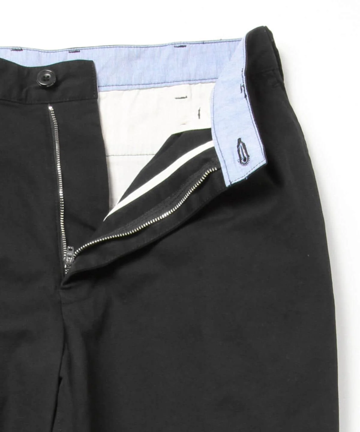 2 Pleats Tapered Twill Trousers - Black - Image 5