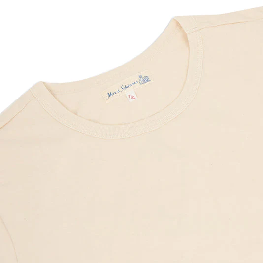 215 Loopwheeled Classic Fit Midweight T-Shirt - Nature - Image 3