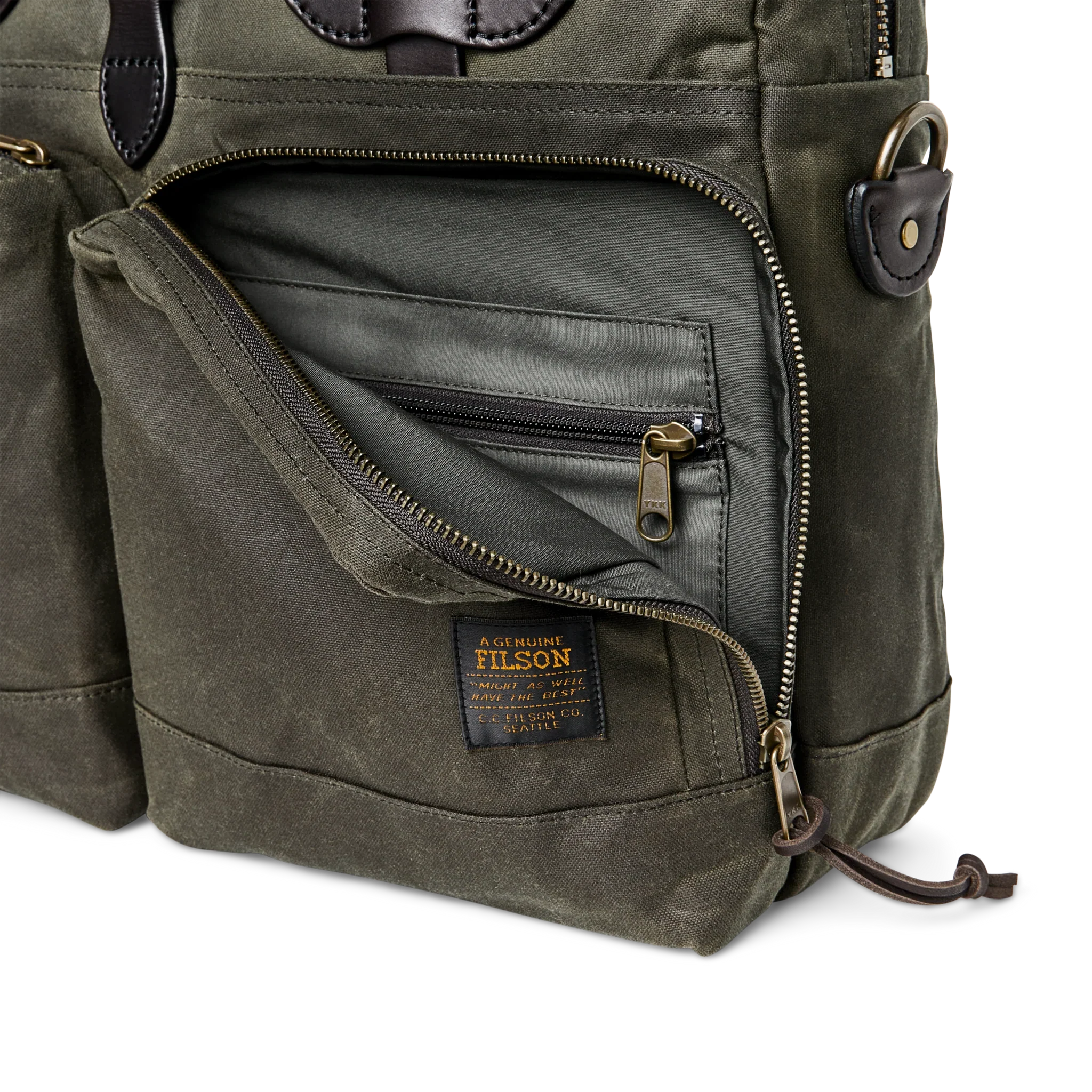 24 Hour Tin Cloth Briefcase - Otter Green - Image 4