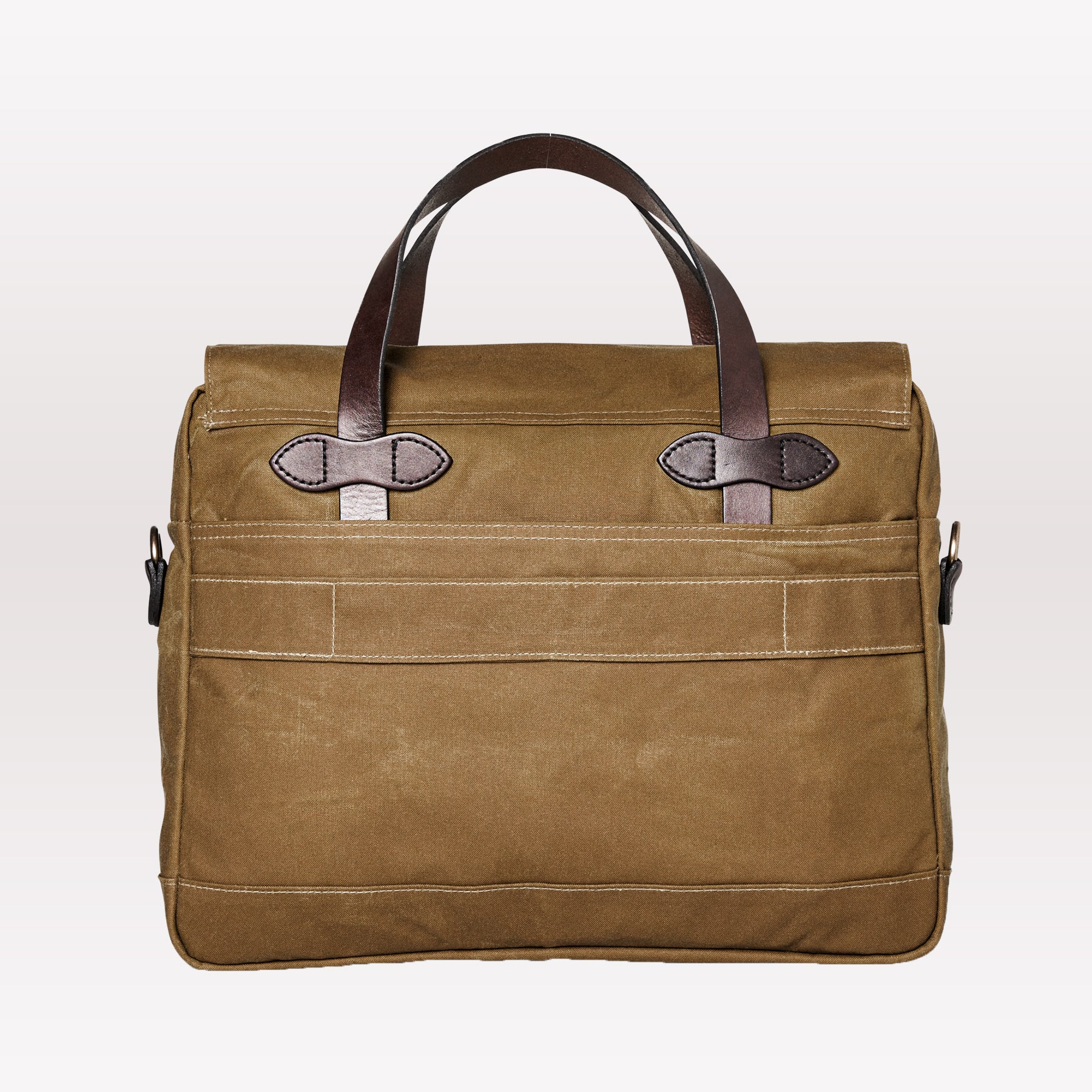 24 Hour Tin Cloth Briefcase - Dark Tan - Image 5