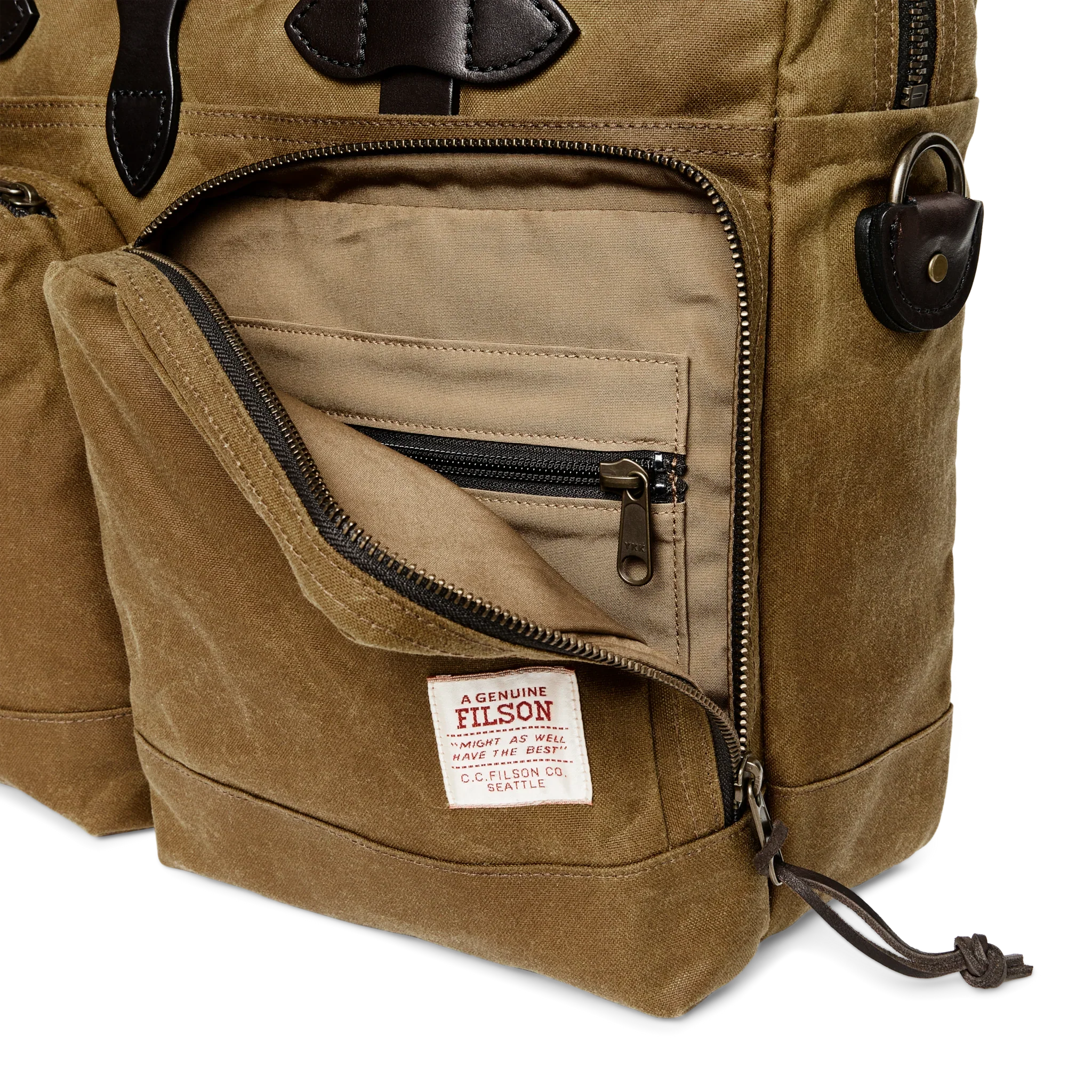 24 Hour Tin Cloth Briefcase - Dark Tan - Image 7