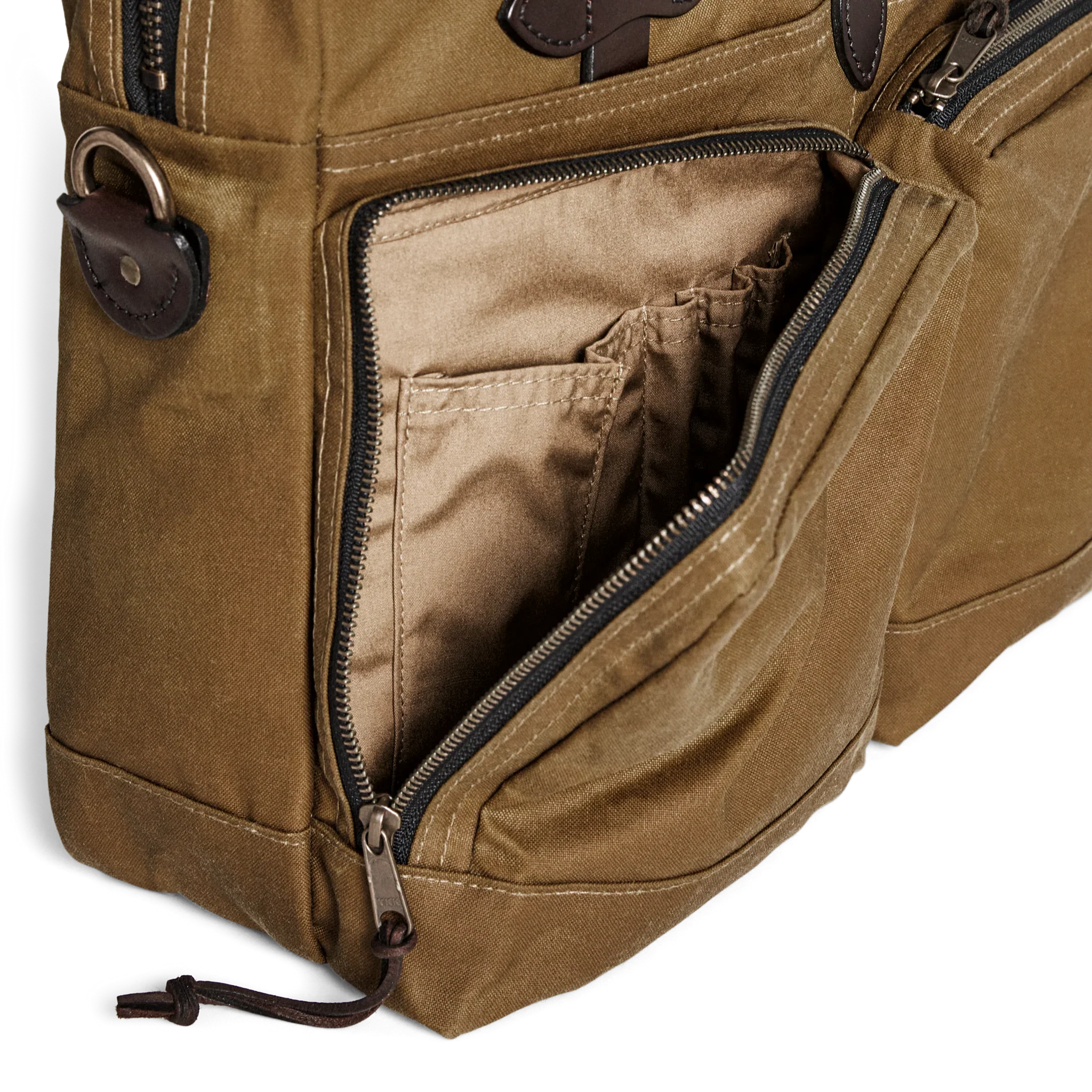 24 Hour Tin Cloth Briefcase - Dark Tan - Image 9