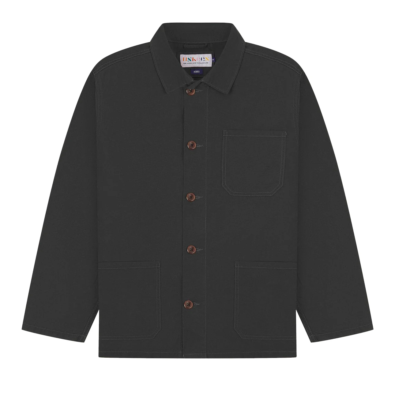 3001 Buttoned Overshirt - Charcoal