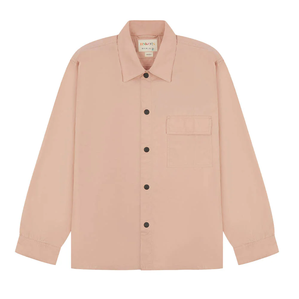 6001 Lightweight Buttoned Overshirt - Dusty Pink