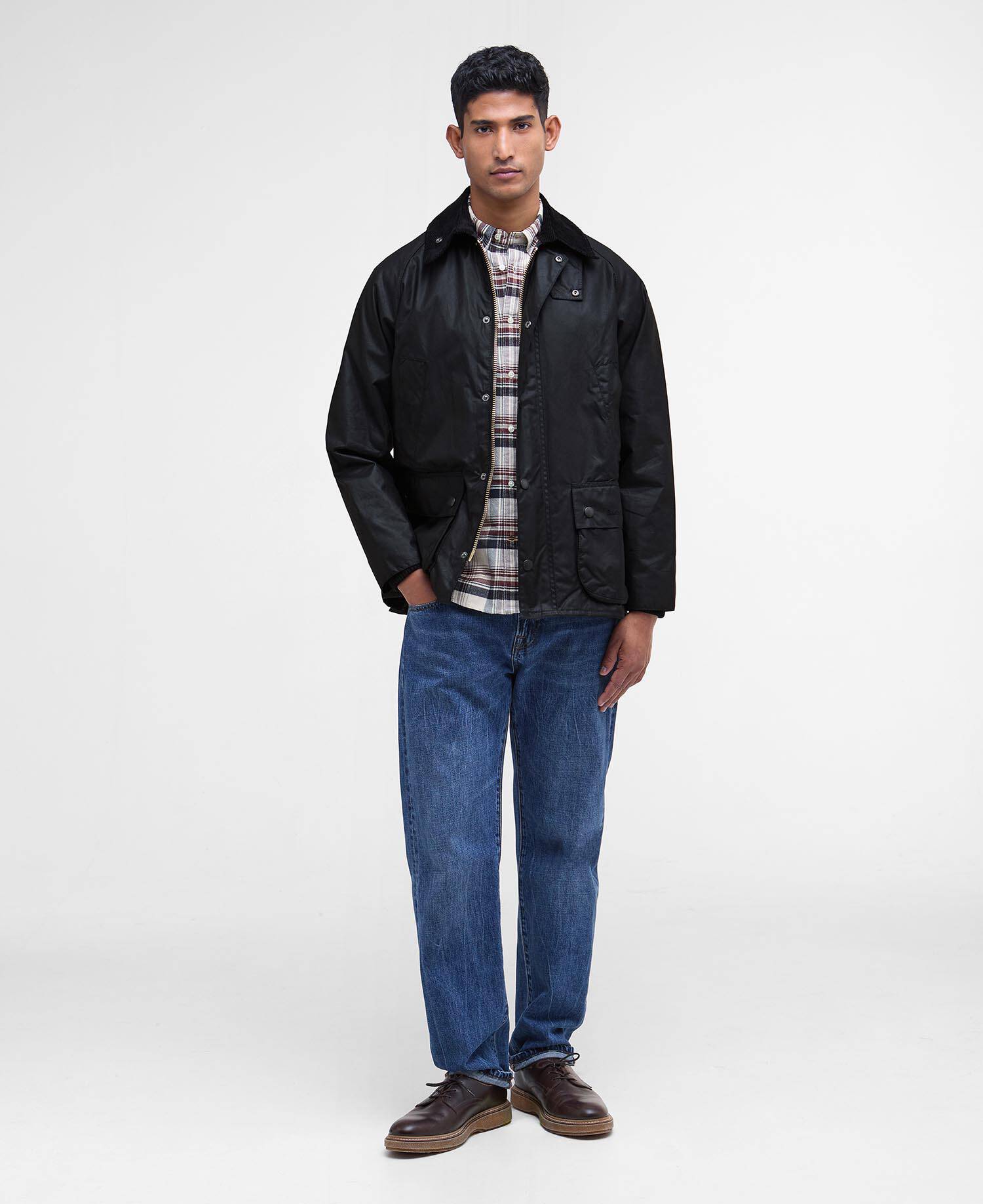 Bedale Waxed Jacket - Black - Image 3