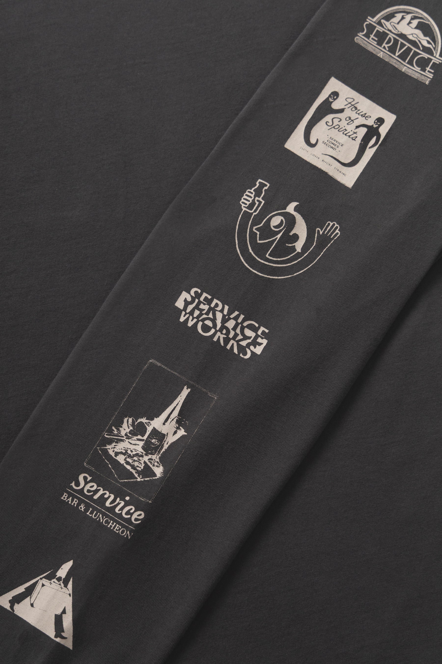 Bootleg Long Sleeve Tee - Charcoal - Image 2