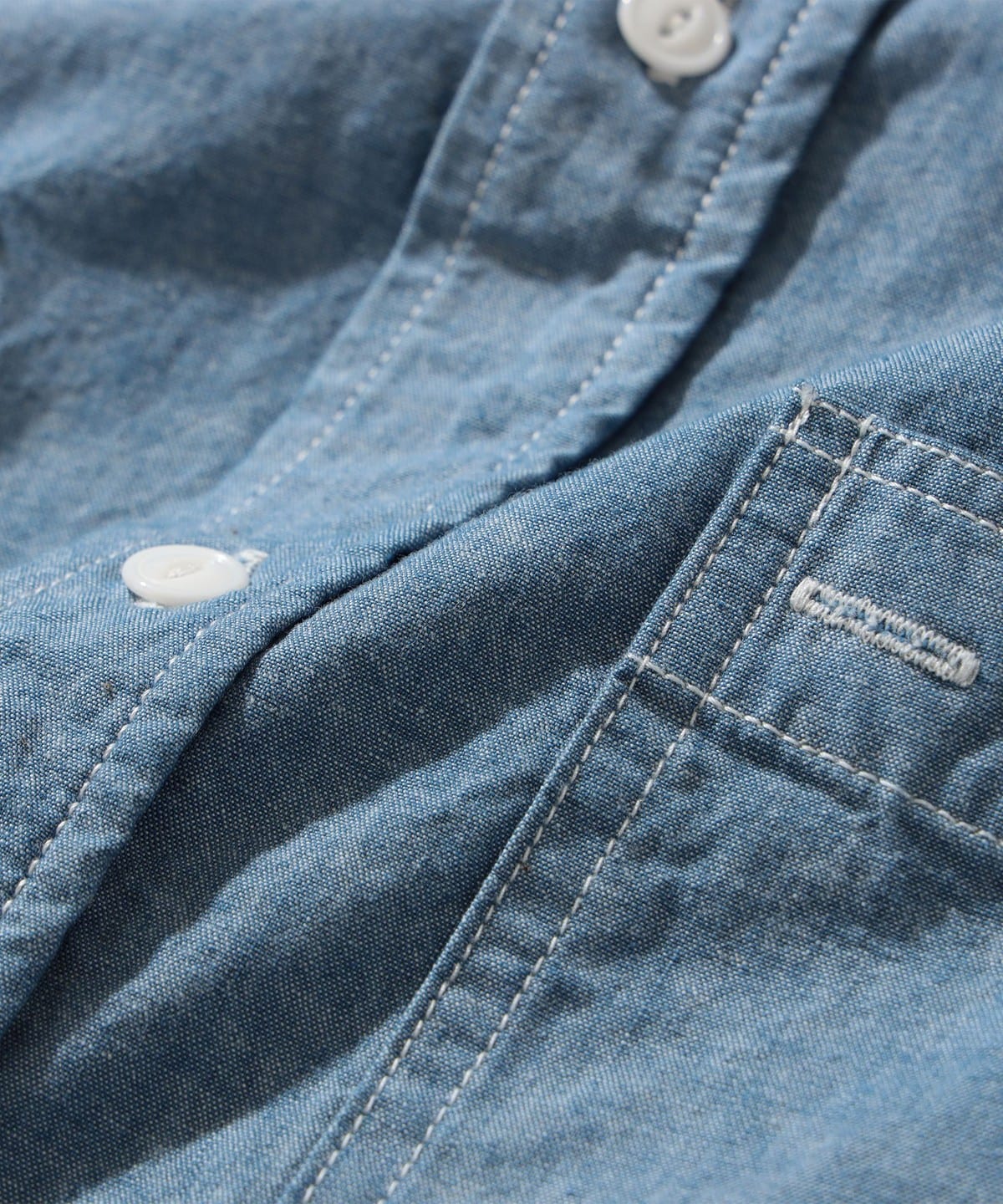 Chambray Work Shirt - Sax - Image 3