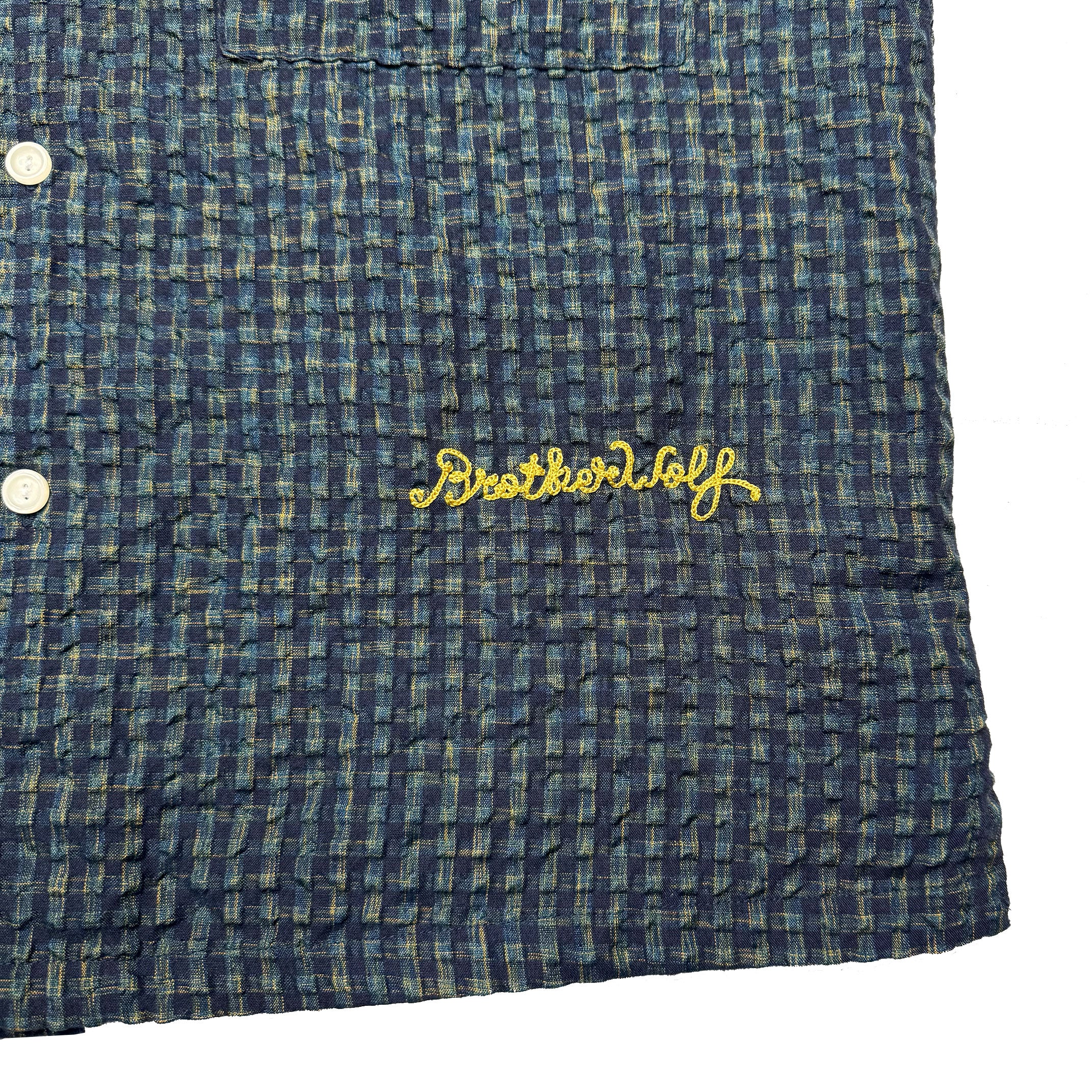 Check Short Sleeve Shirt - Navy - Image 3