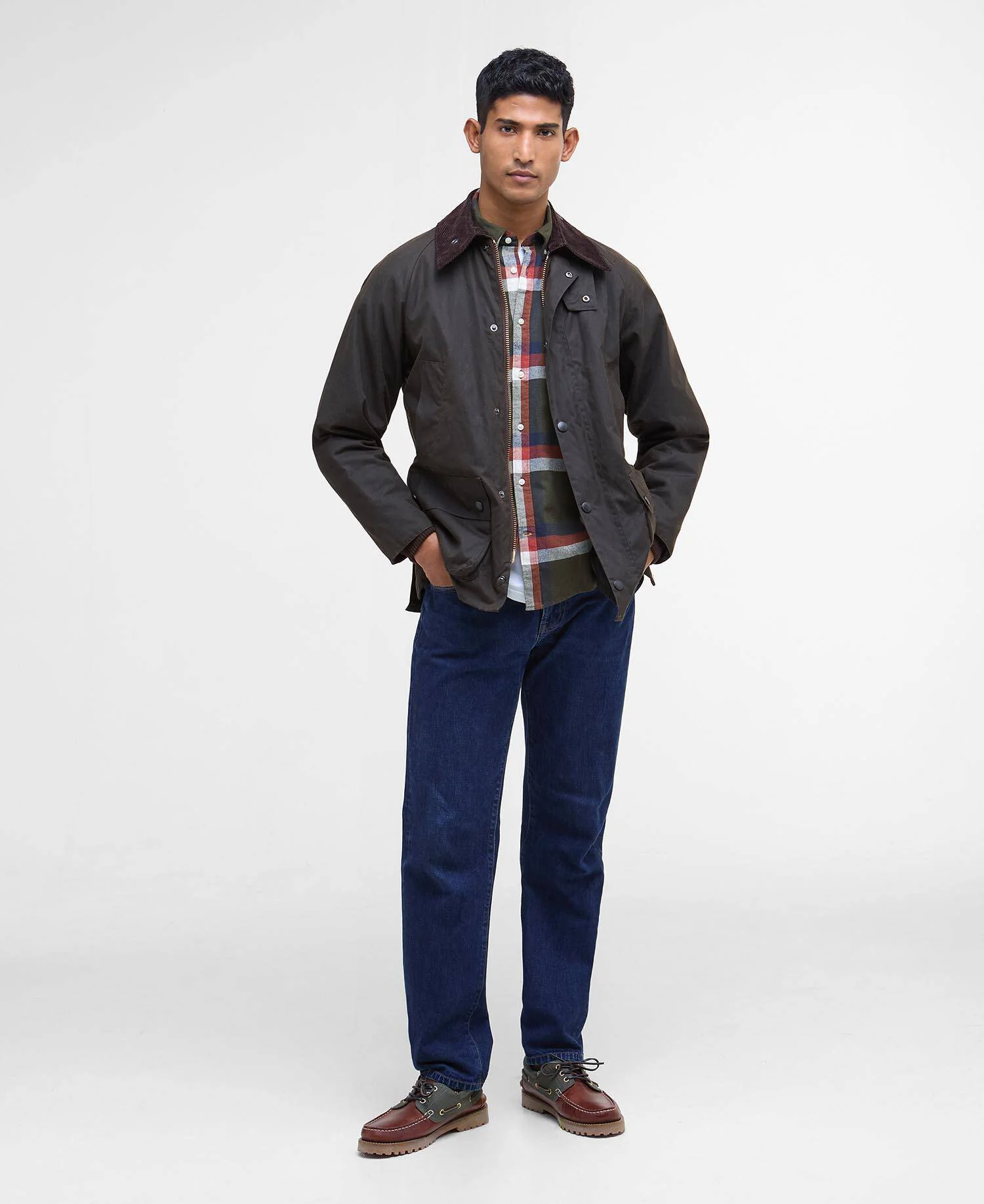 Classic Bedale Waxed Jacket - Olive - Image 3