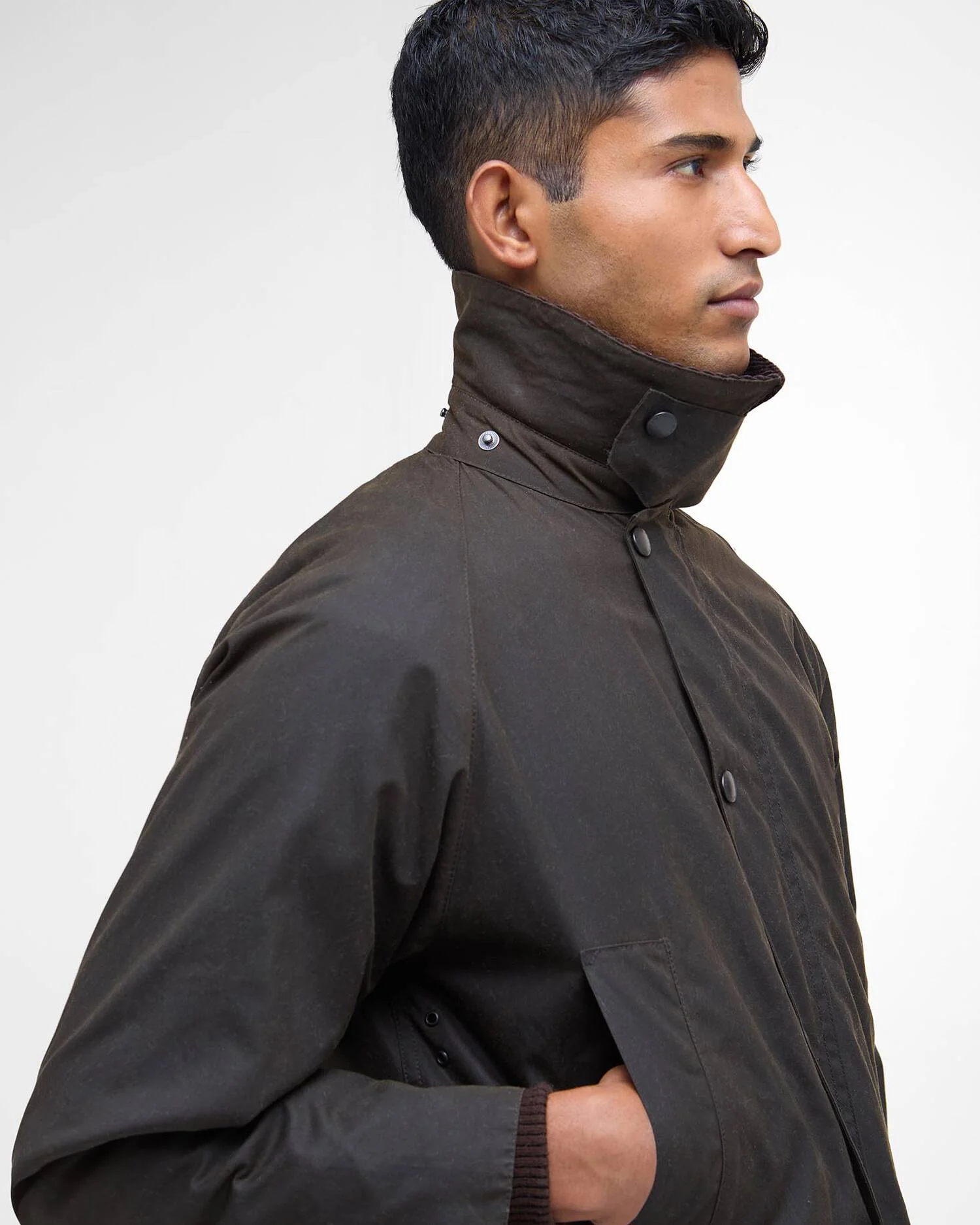 Classic Bedale Waxed Jacket - Olive - Image 6