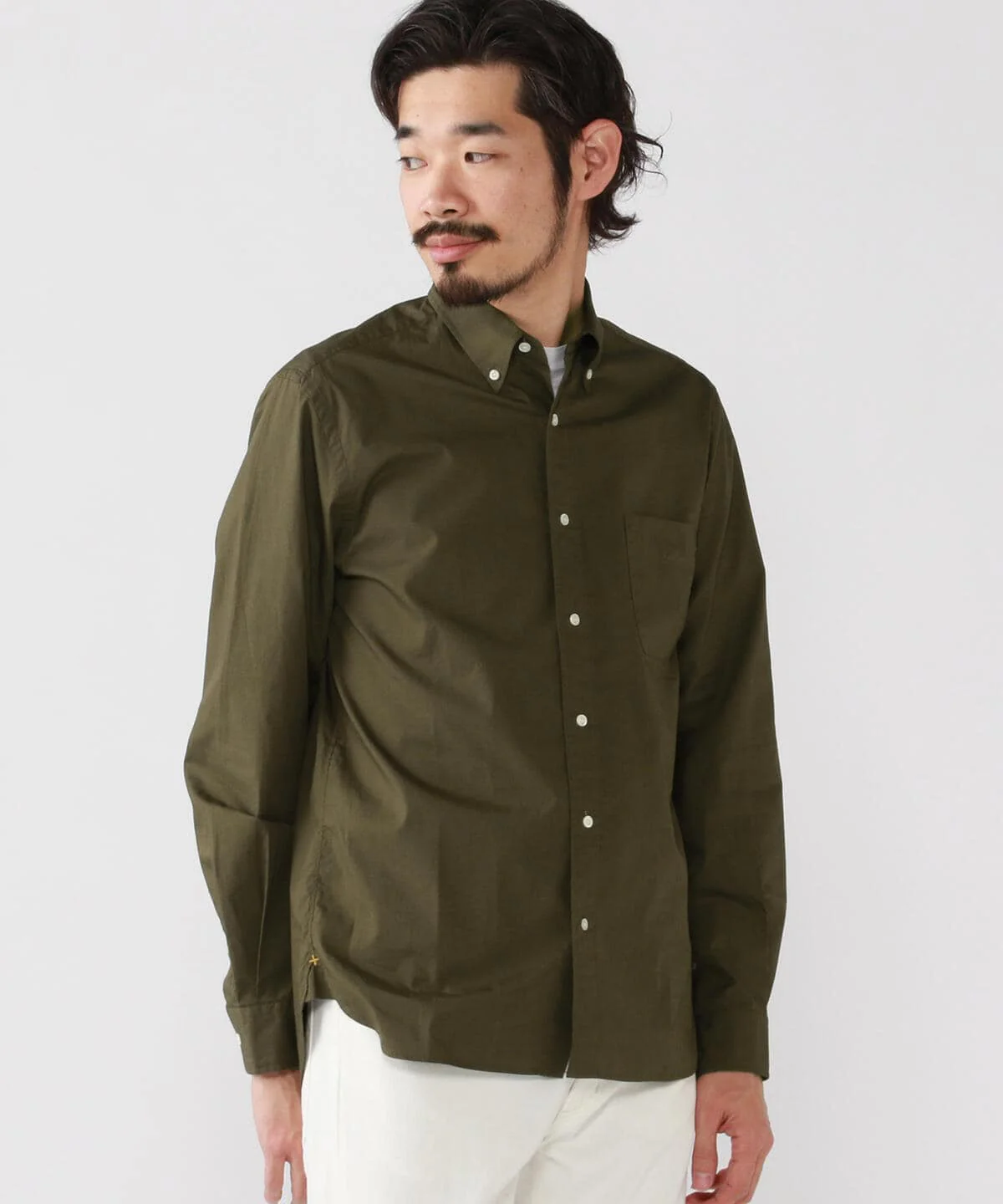 B.D. Colour Broad Shirt - Olive - Image 3