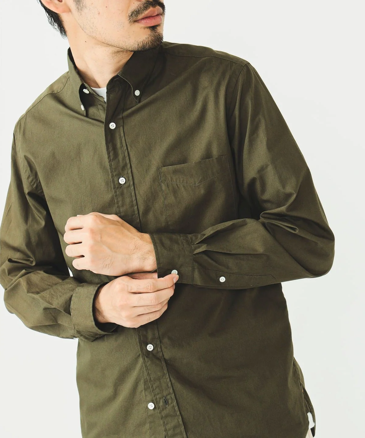 B.D. Colour Broad Shirt - Olive - Image 5