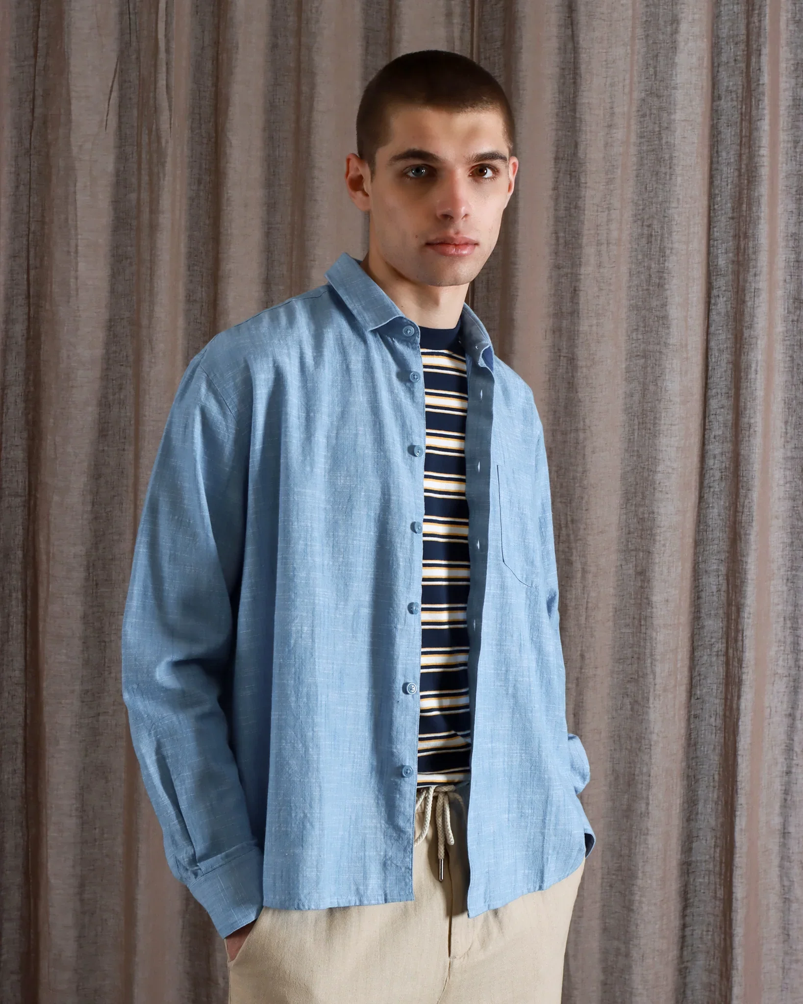 Day Shirt - Allure Blue Chambray Slub - Image 3