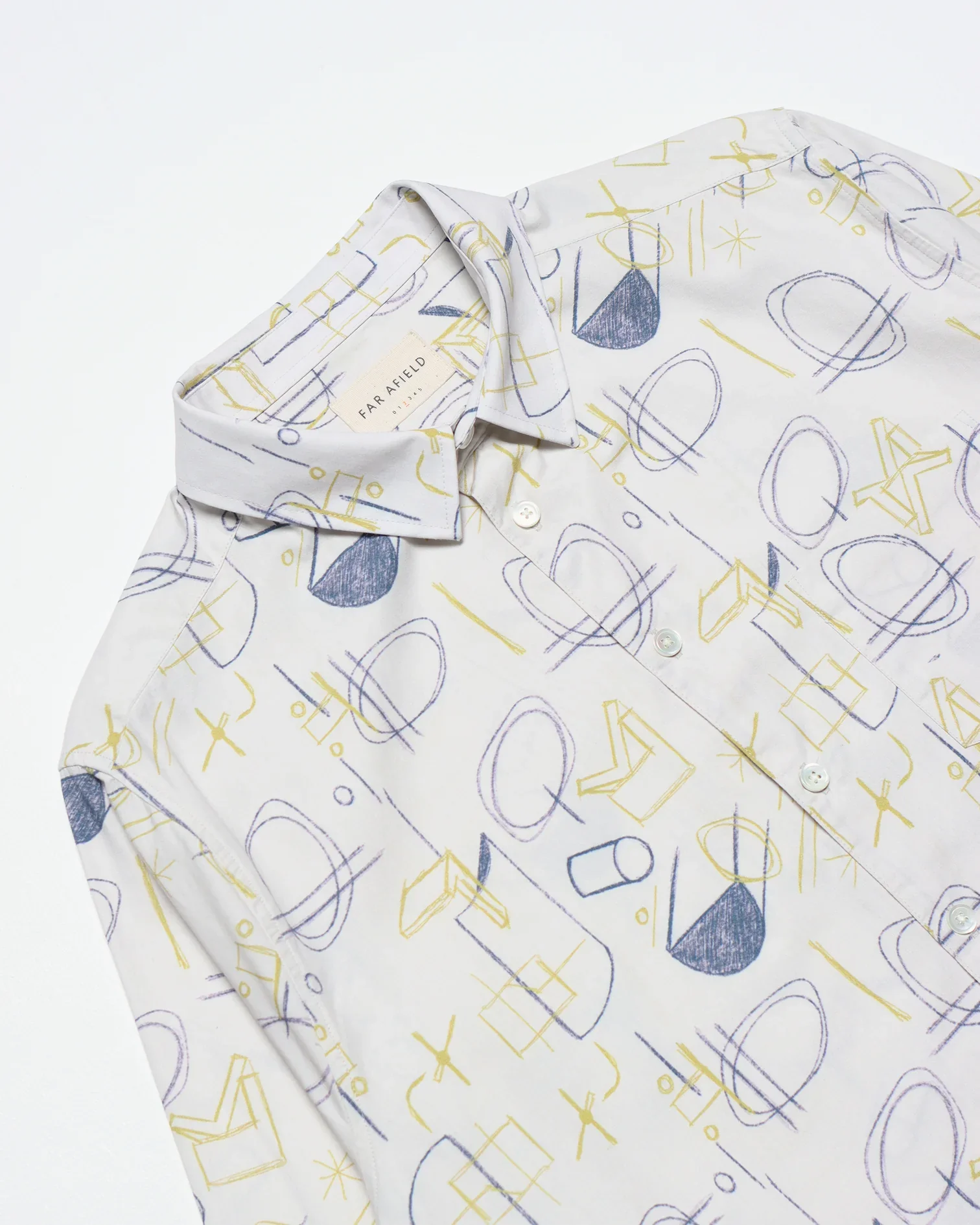 Day Shirt- White Hand Sketch Print - Image 3
