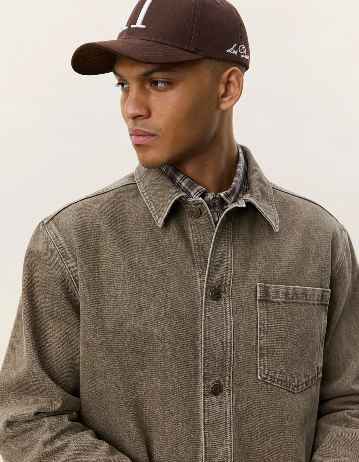Denim Overshirt - Light Brown Wash - Image 2