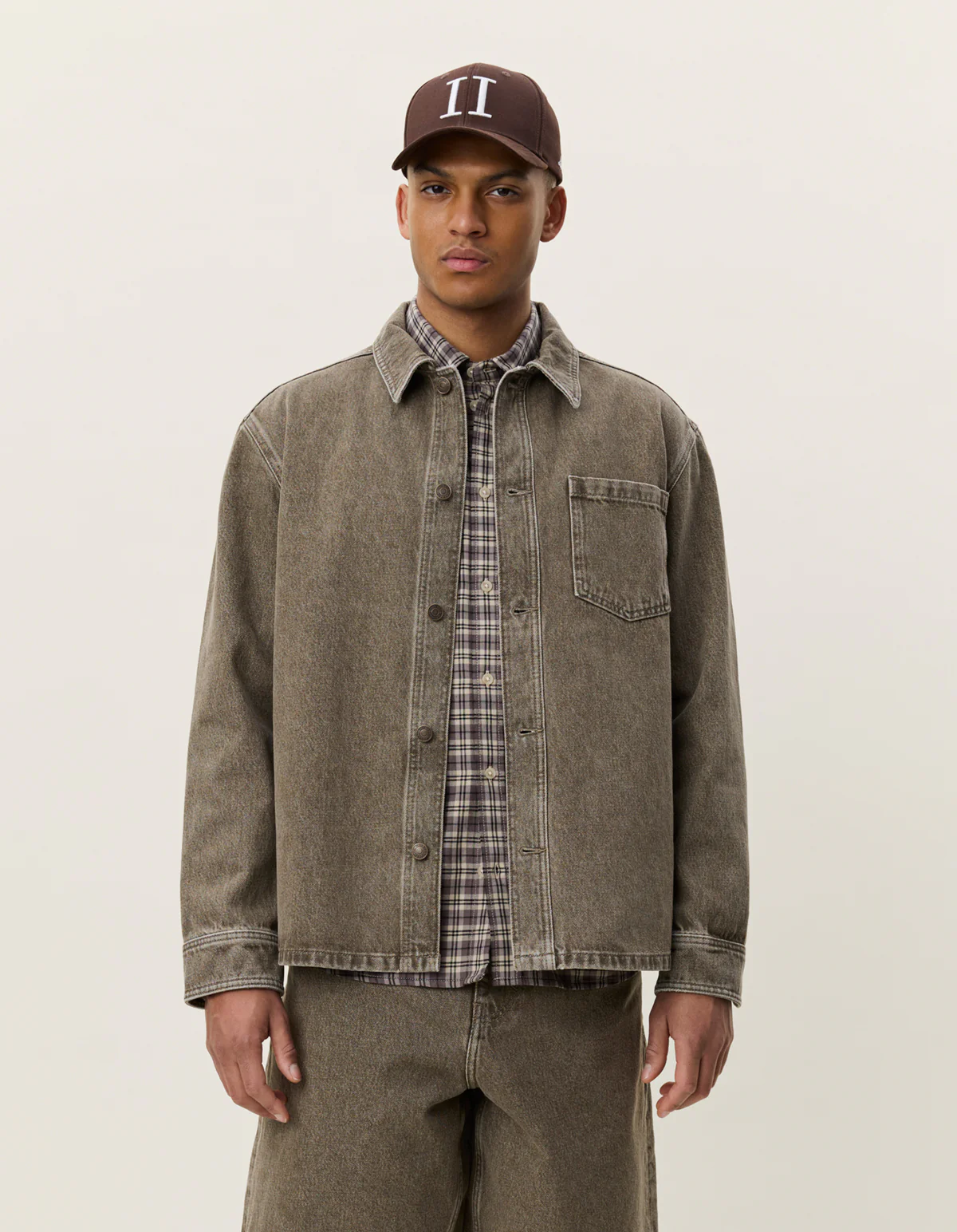 Denim Overshirt - Light Brown Wash - Image 4