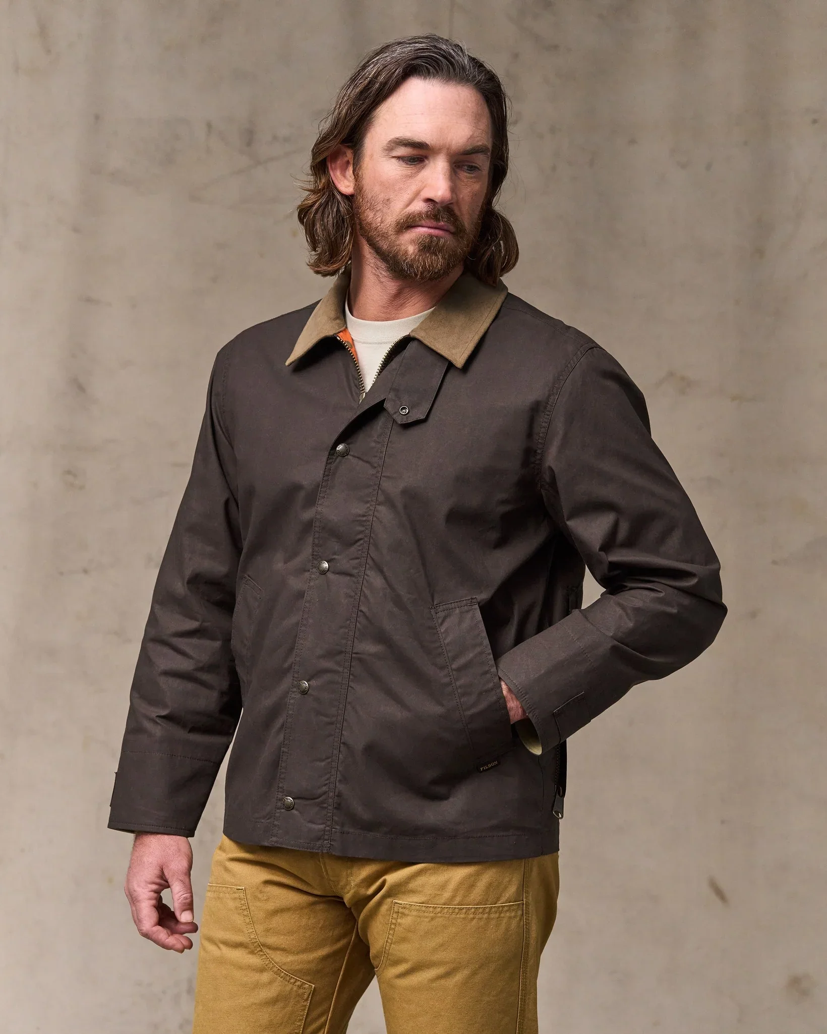 Dry Wax Short Field Jacket - Dark Brown - Image 9