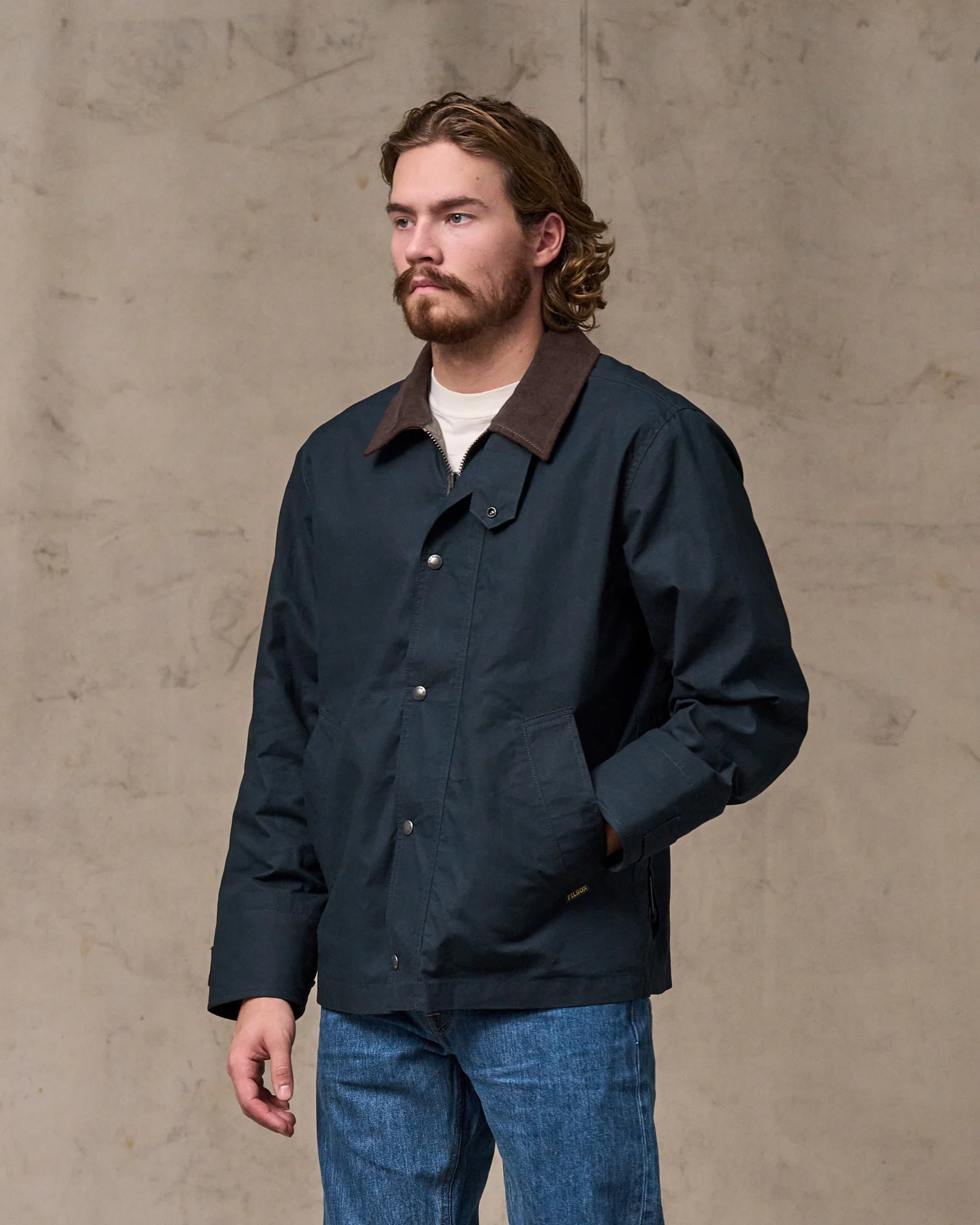 Dry Wax Short Field Jacket - Navy - Image 3