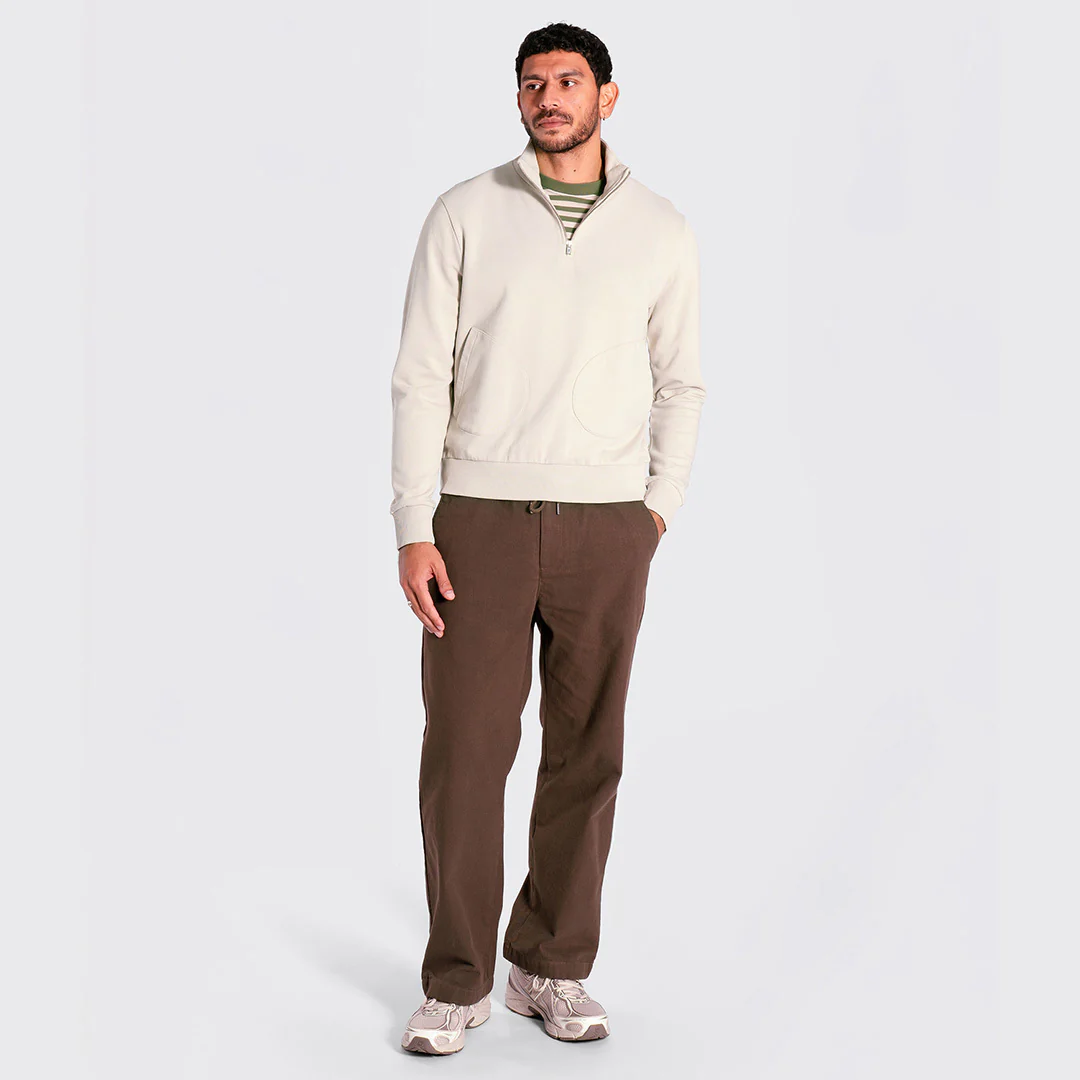 Funnel Neck Sweatshirt - Sand - Image 2