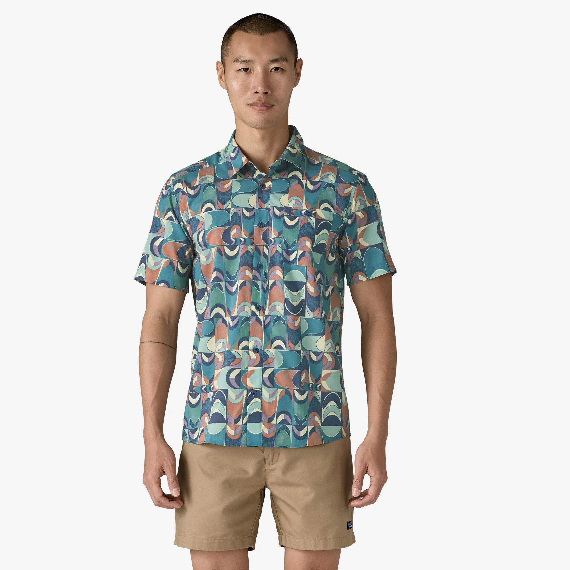 Go To Shirt - Swallowtail Geo: Still Blue - Image 2