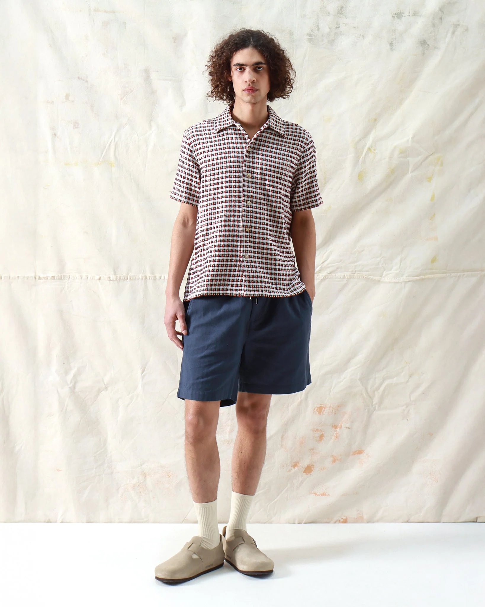 House Short - Herringbone Twill Navy Iris - Image 2