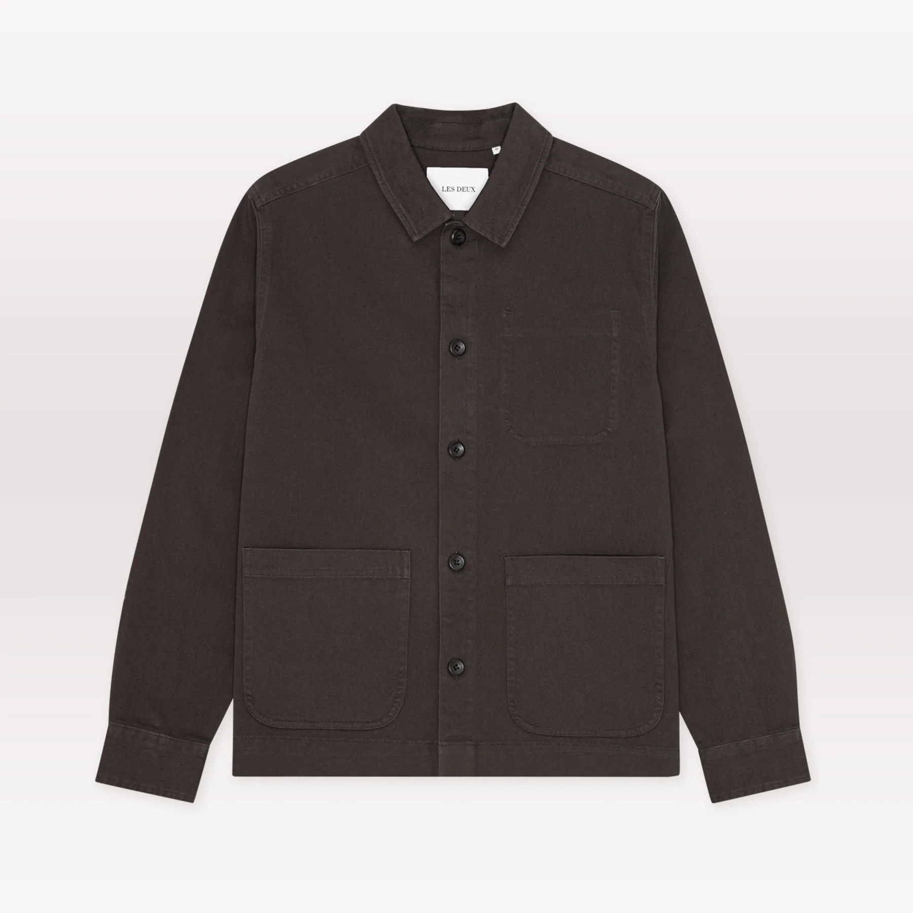 Layton Cotton Overshirt - Licorice
