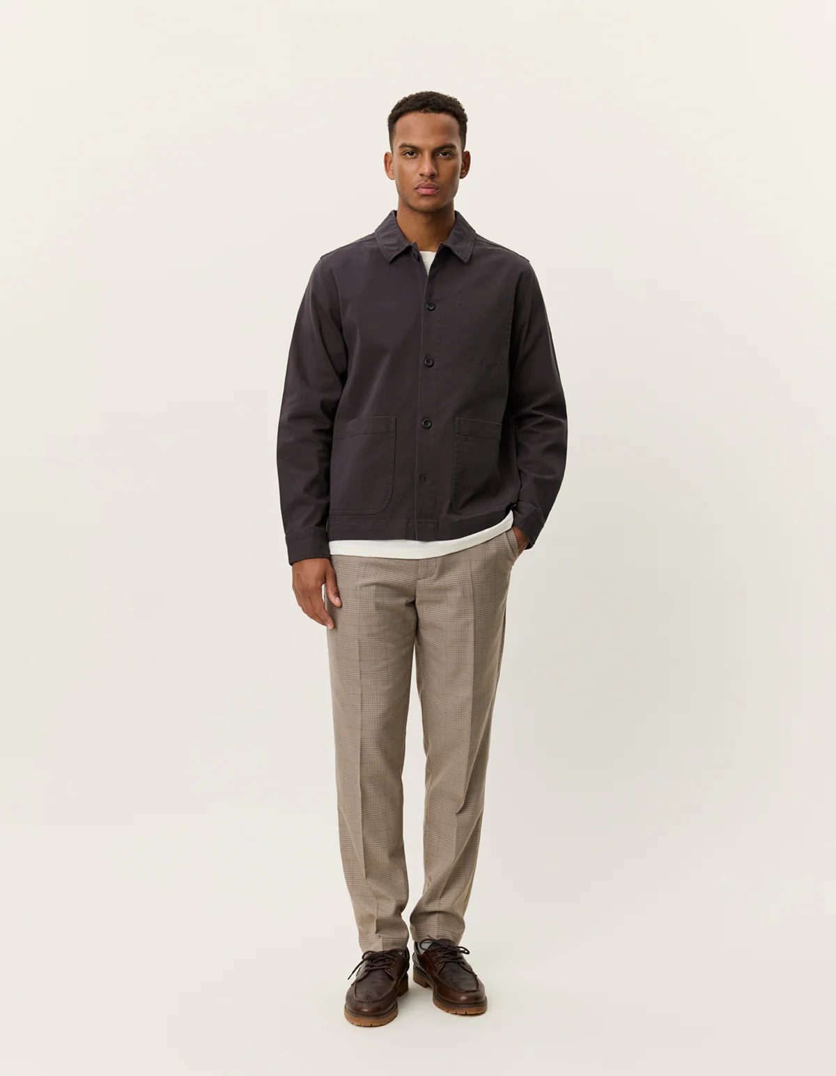 Layton Cotton Overshirt - Licorice - Image 2