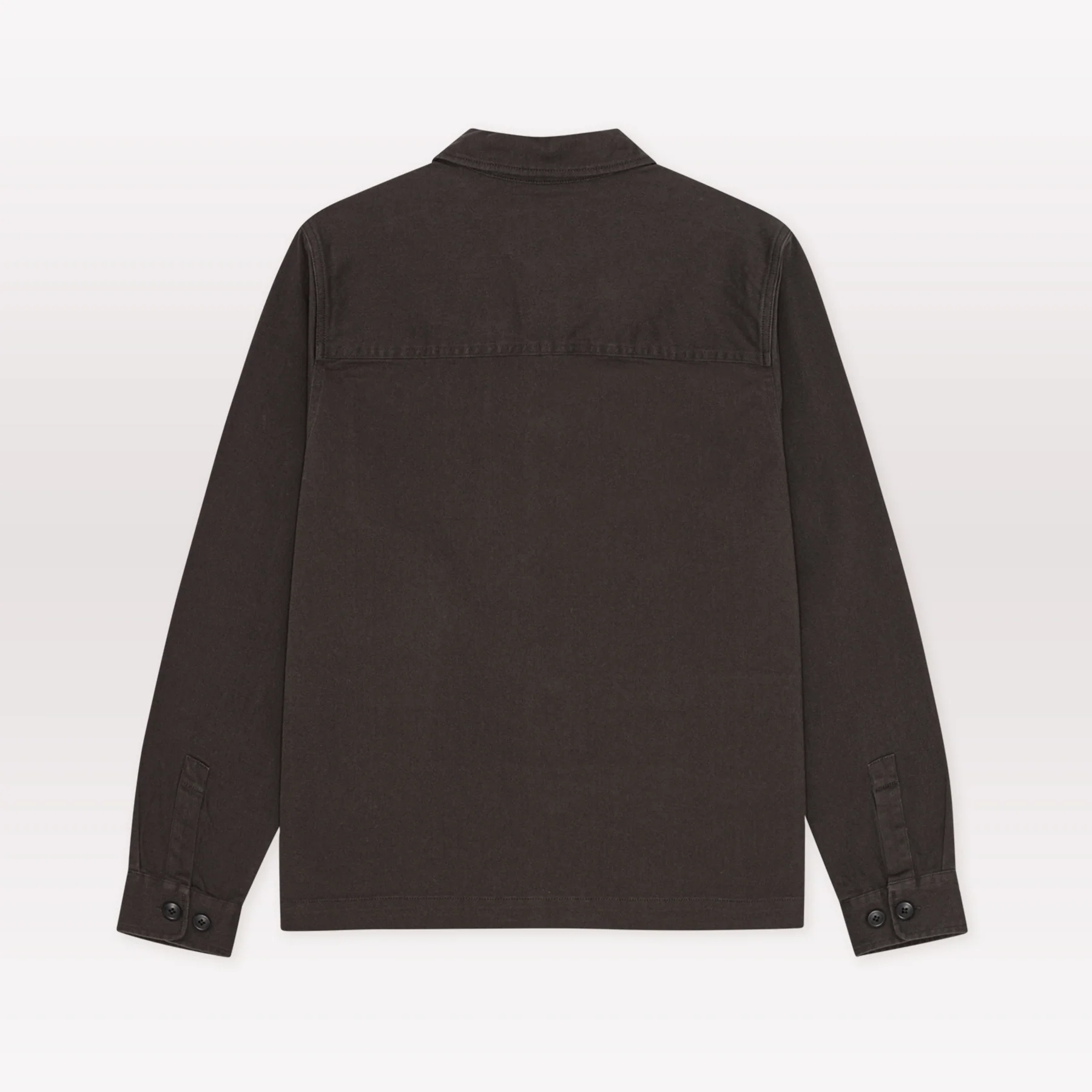 Layton Cotton Overshirt - Licorice - Image 4