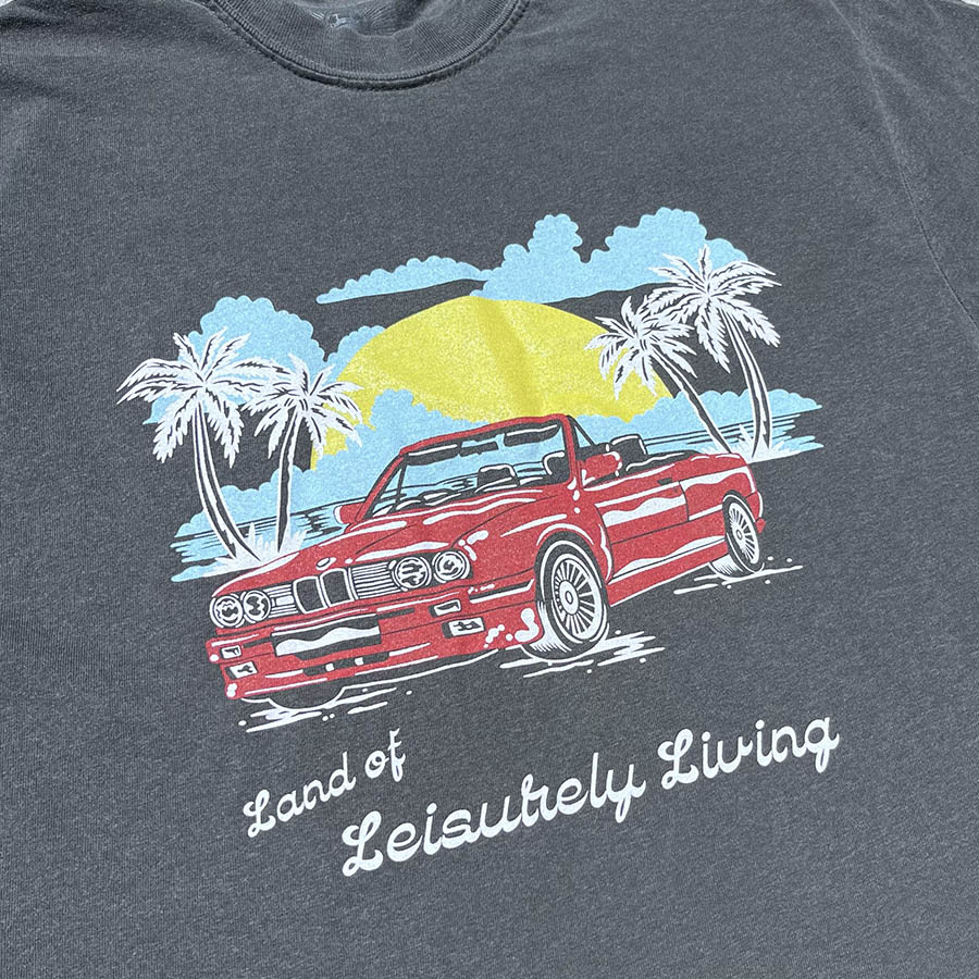 Leisurely Living T-Shirt - Washed Charcoal - Image 2