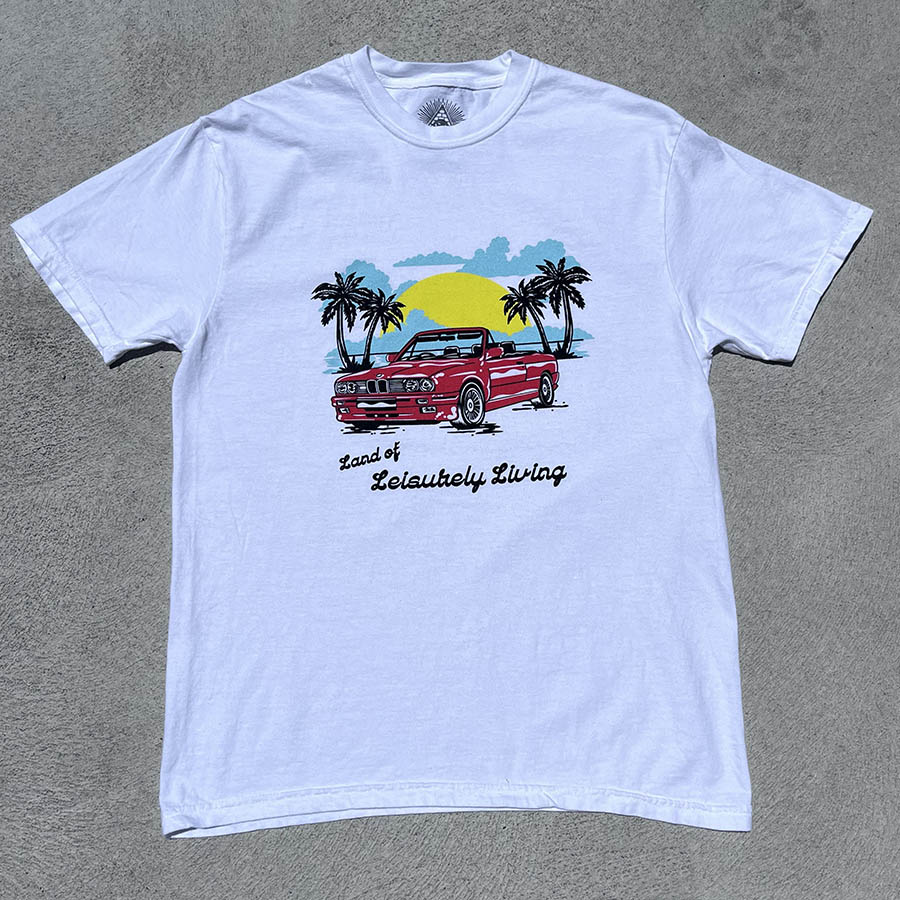 Leisurely Living T-Shirt - Washed White - Image 2