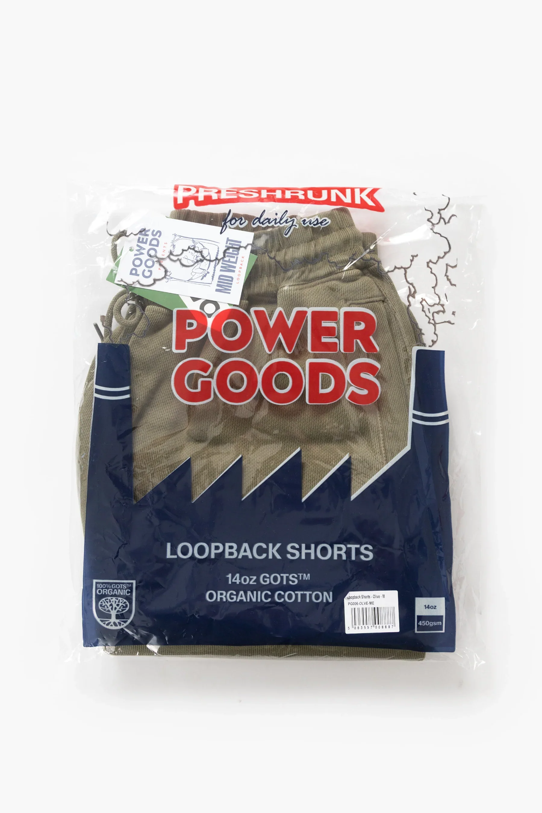 Loopback Sweat Shorts - Olive - Image 5