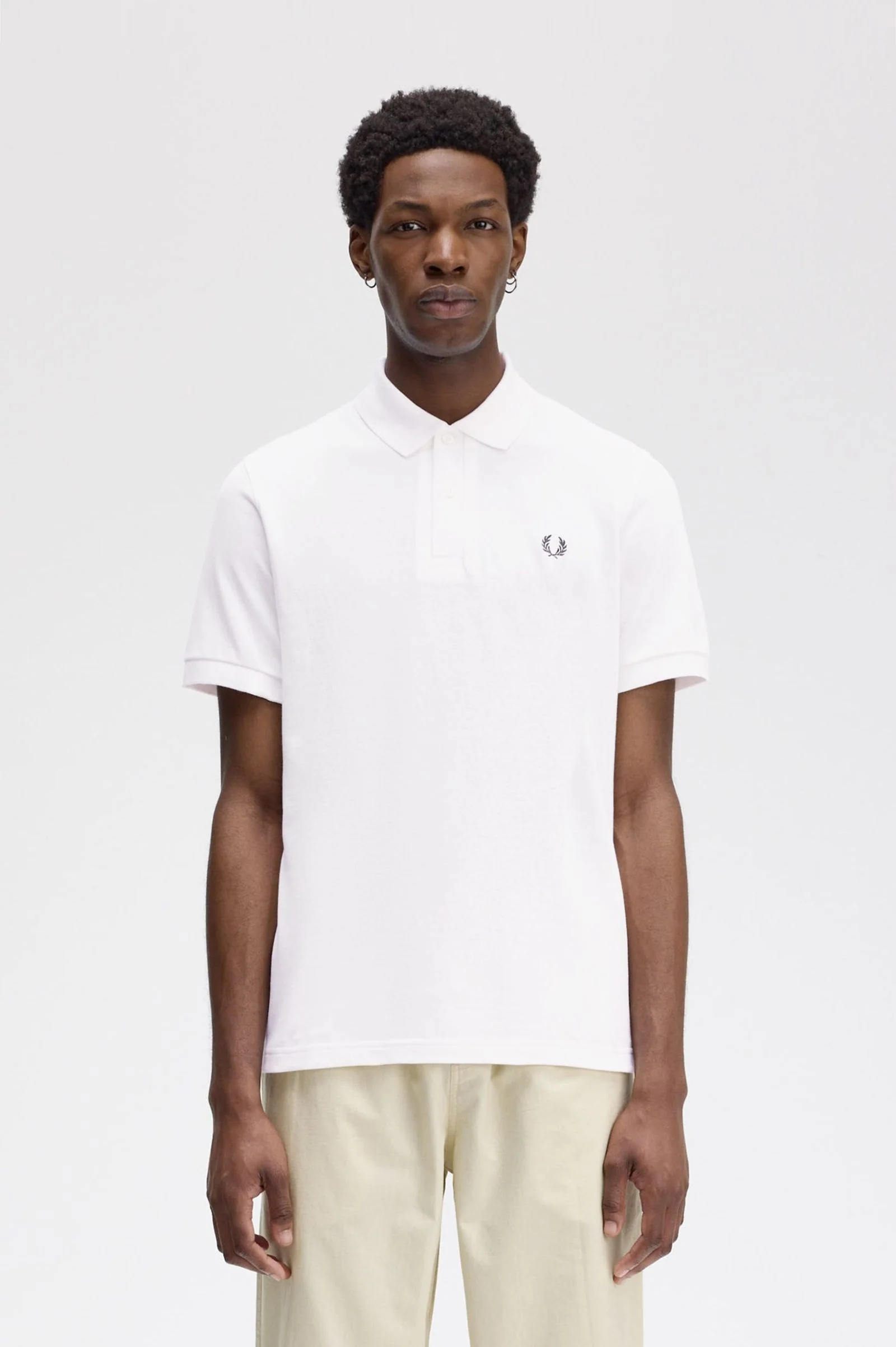 M3 Made In England Polo - White / Navy - Image 5