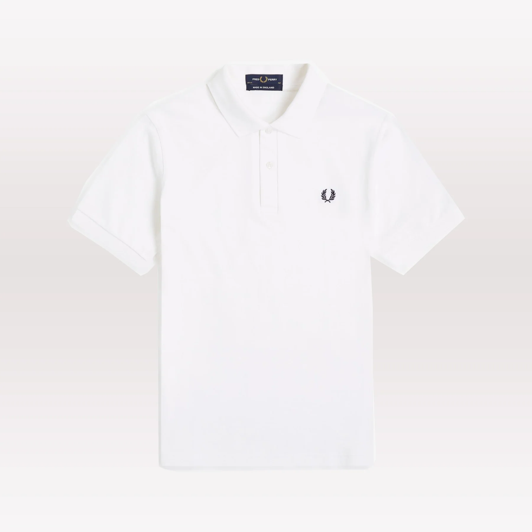 M3 Made In England Polo - White / Navy - Image 6