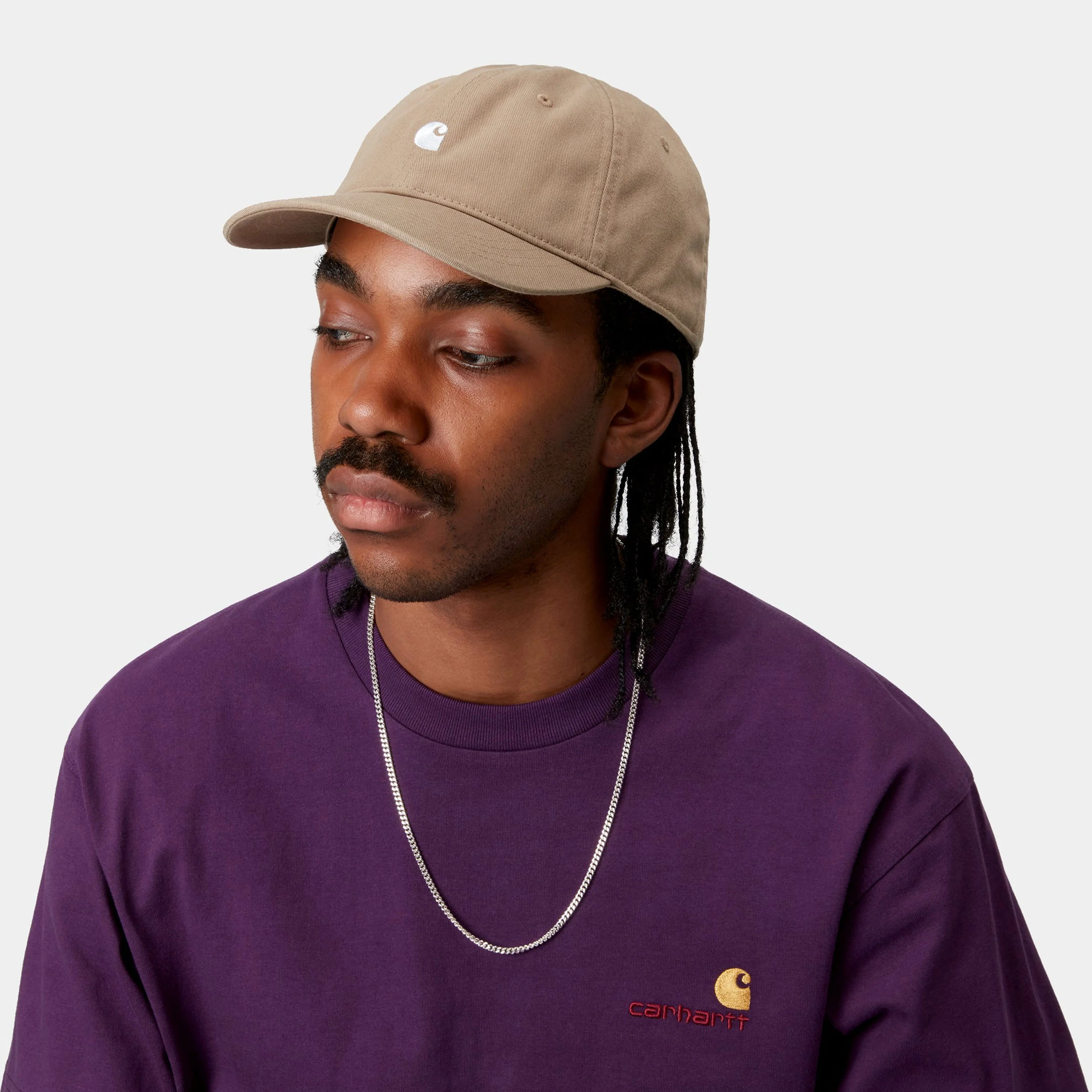 Madison Logo Cap - Leather / White - Image 2