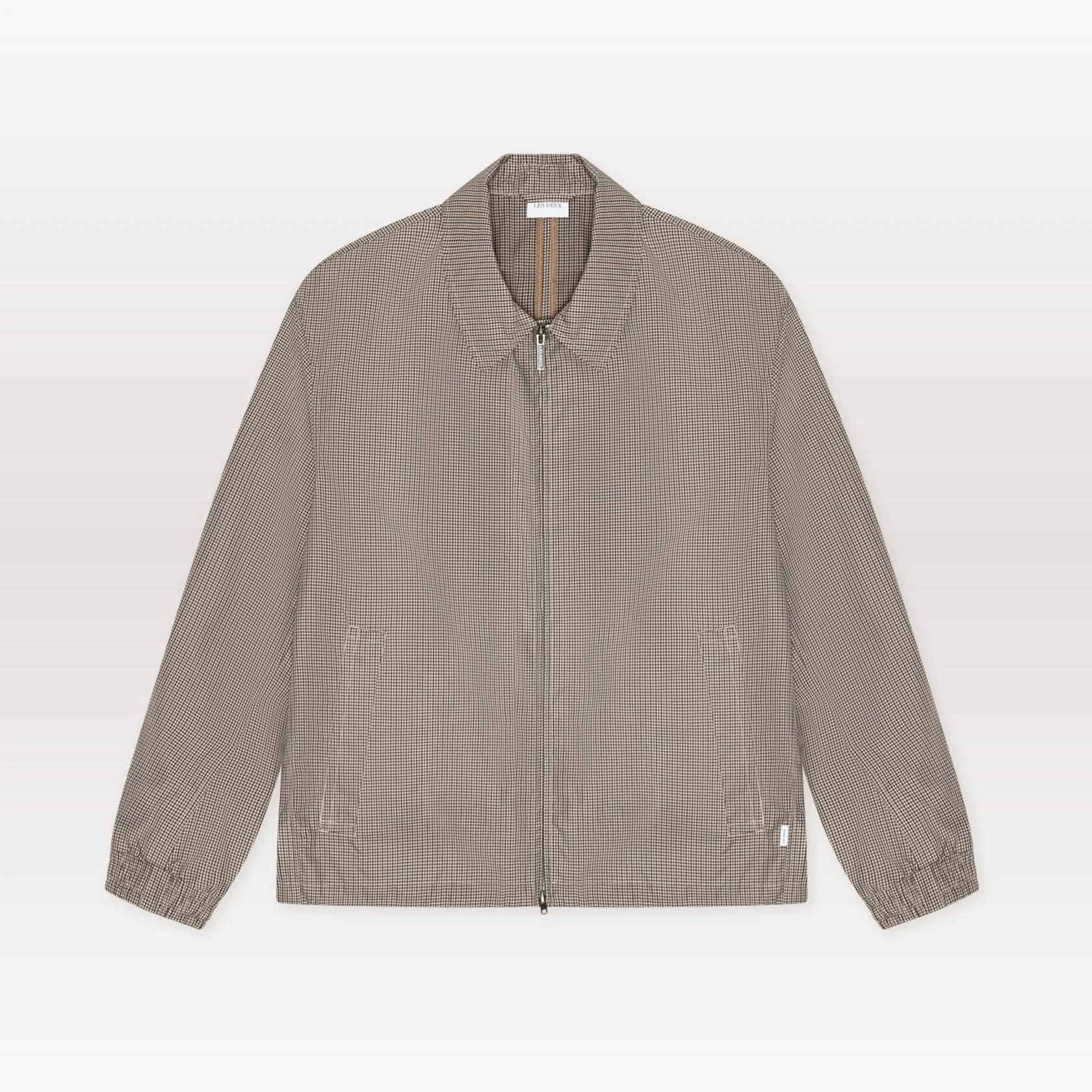 Mini Check Zipper Jacket - Incense Beige