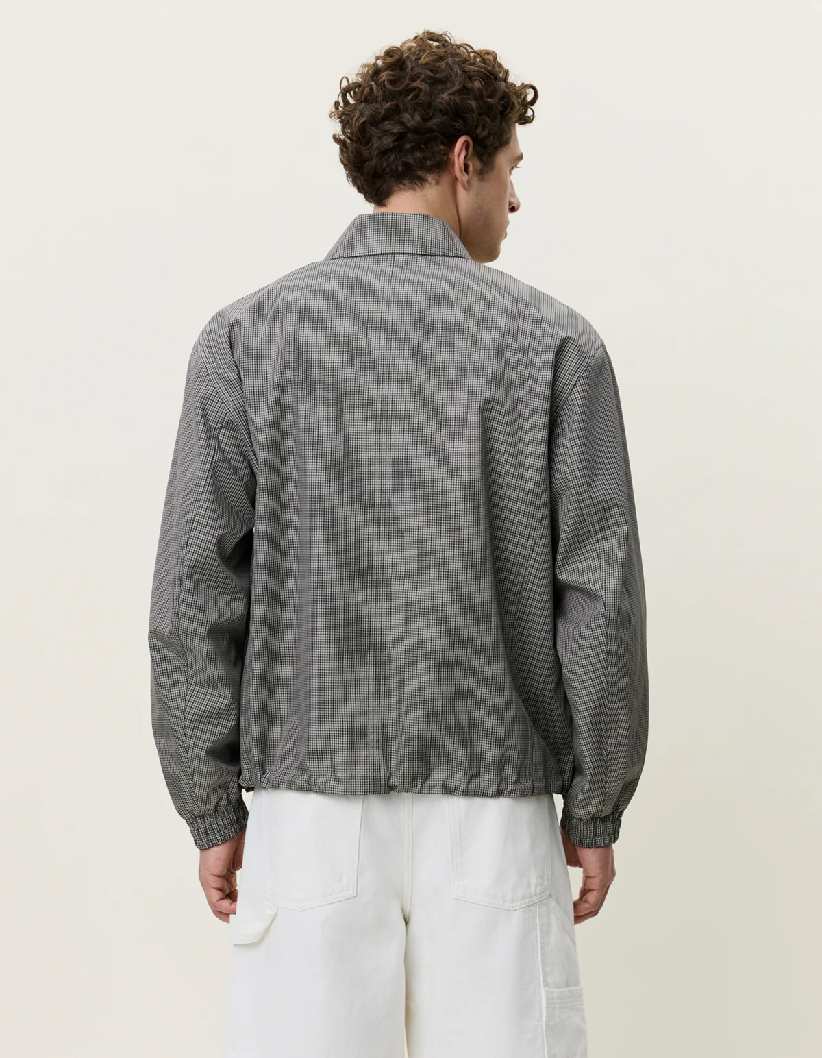 Mini Check Zipper Jacket - Incense Beige - Image 5