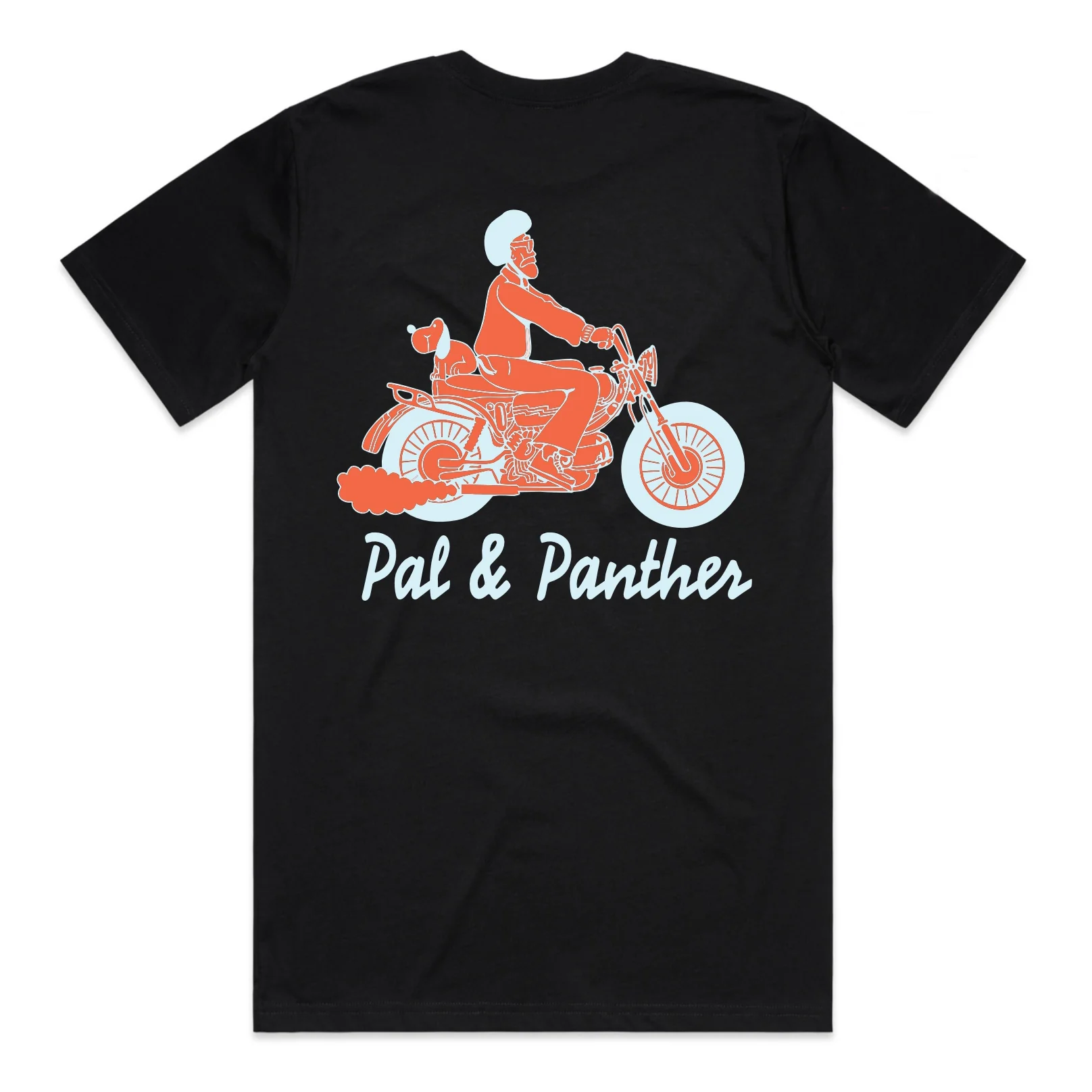 Motorcycle Pal & Panther T-Shirt - Black