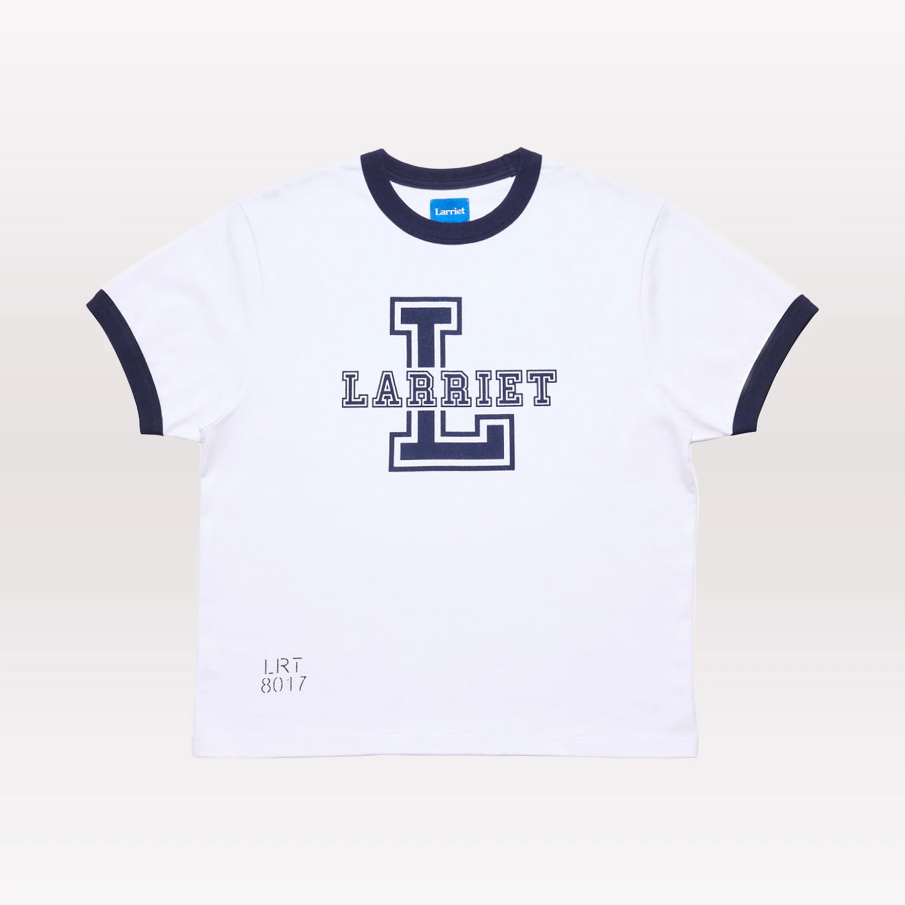Navy Tee - White
