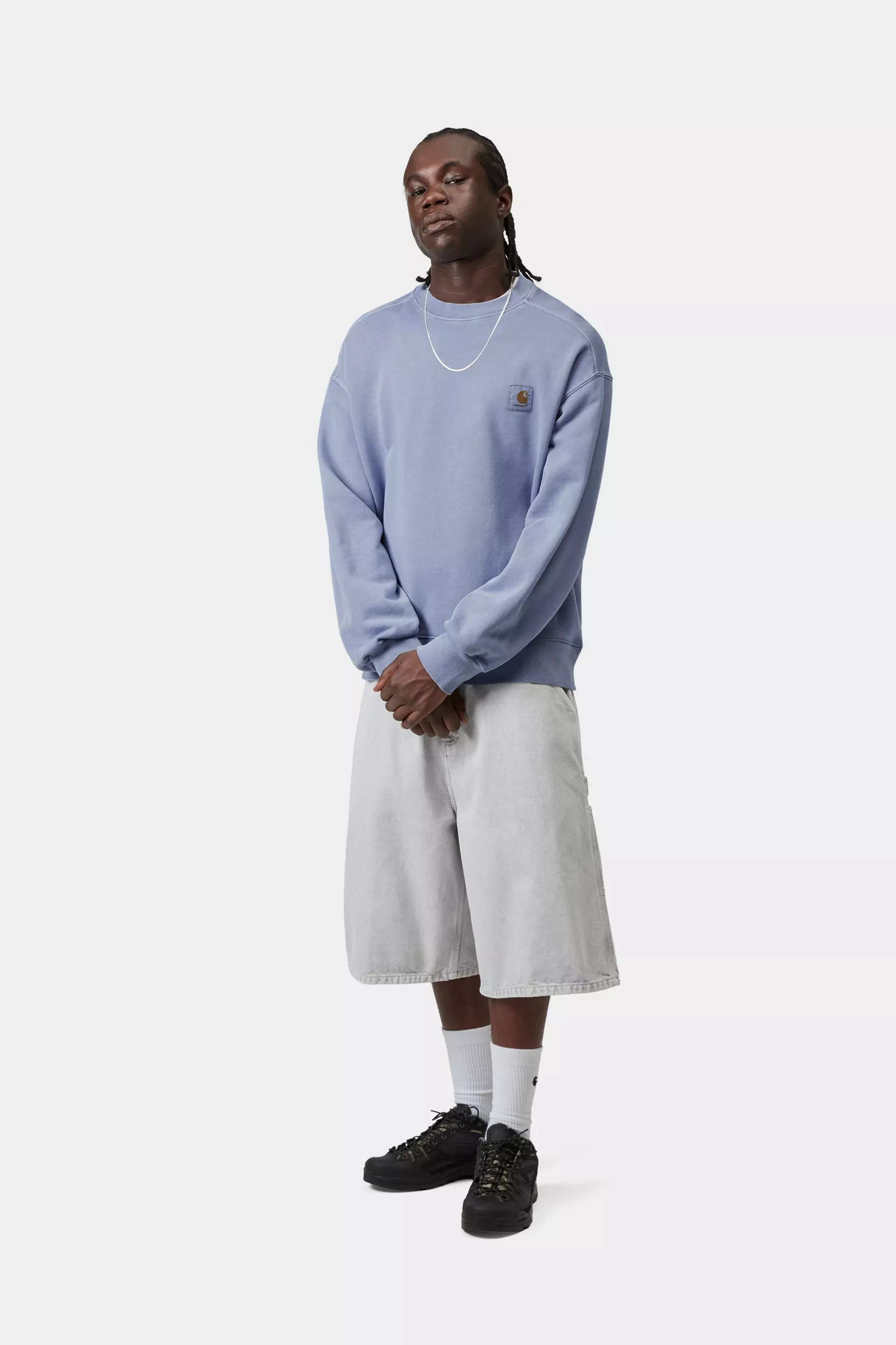 Nelson Sweatshirt - Gentle Blue Garment Dyed - Image 3