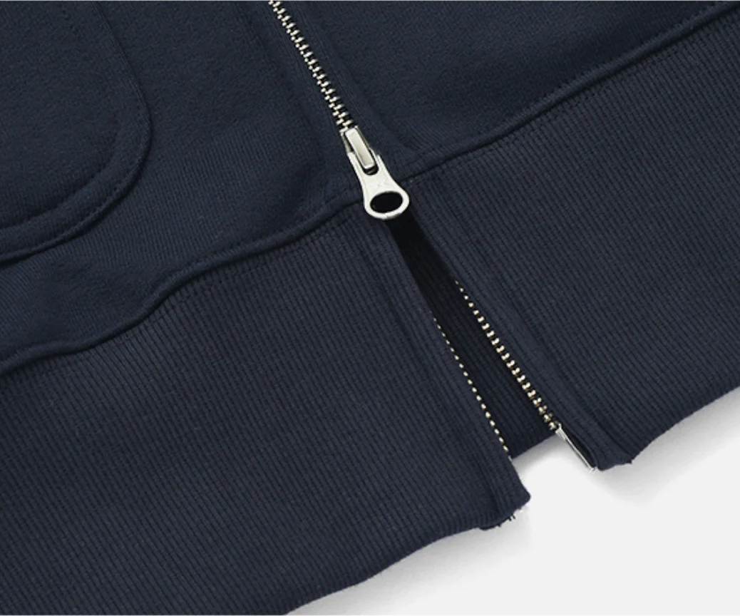OG Heavyweight Hood Zip Up Parka - Navy - Image 3