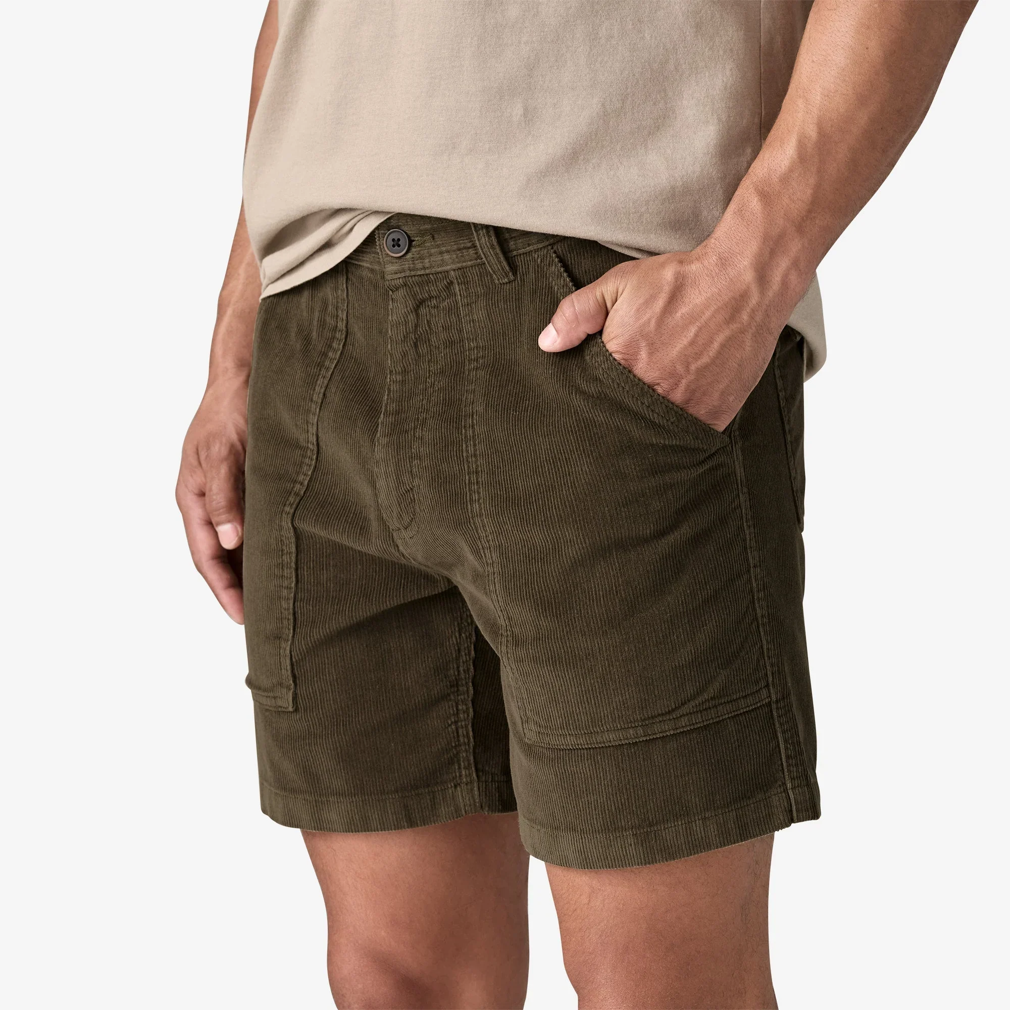 Organic Cotton Cord Utility Shorts 6 In. - Basin Green - Image 2