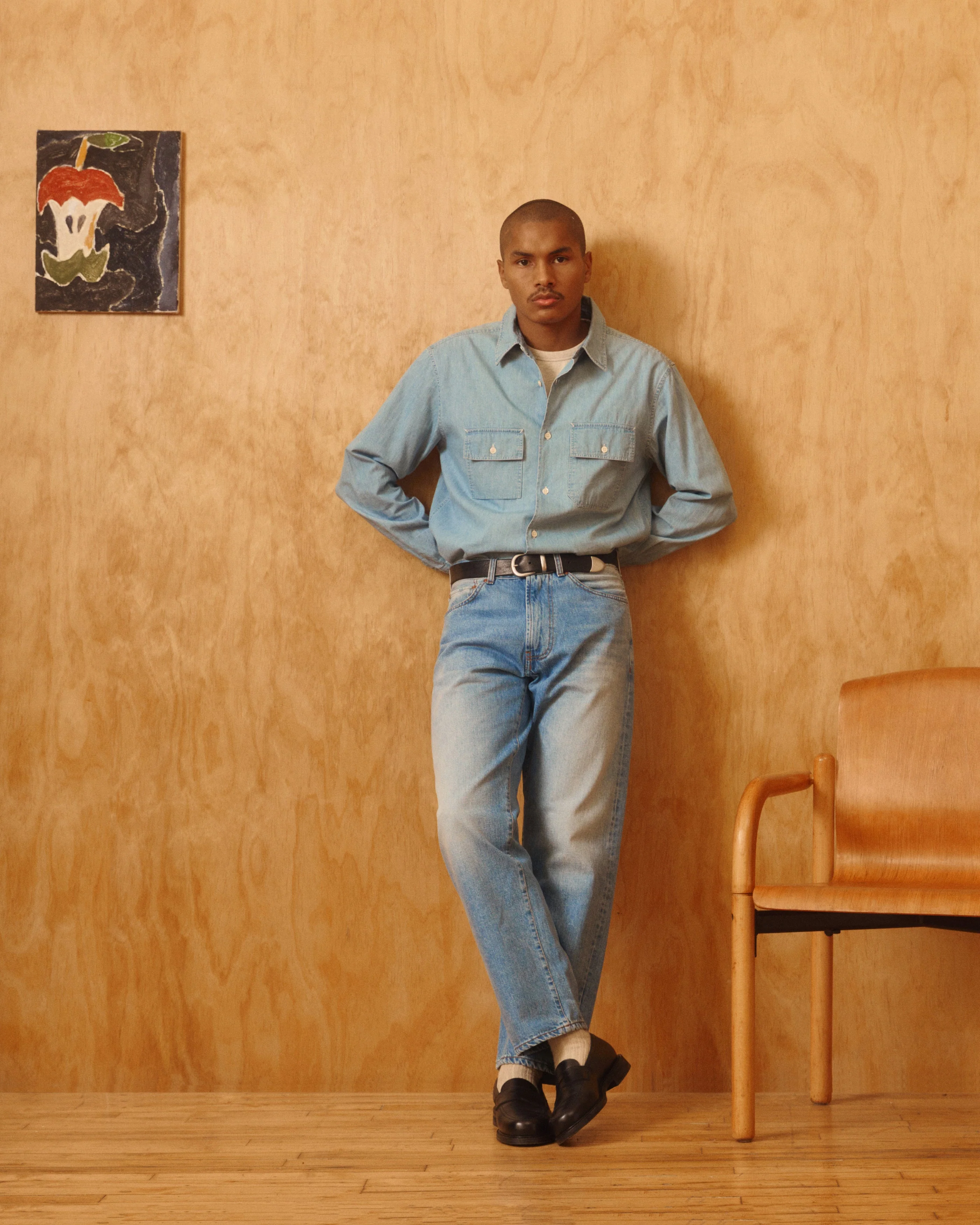 Pacific Denim Shirt - Light Wash Indigo - Image 4