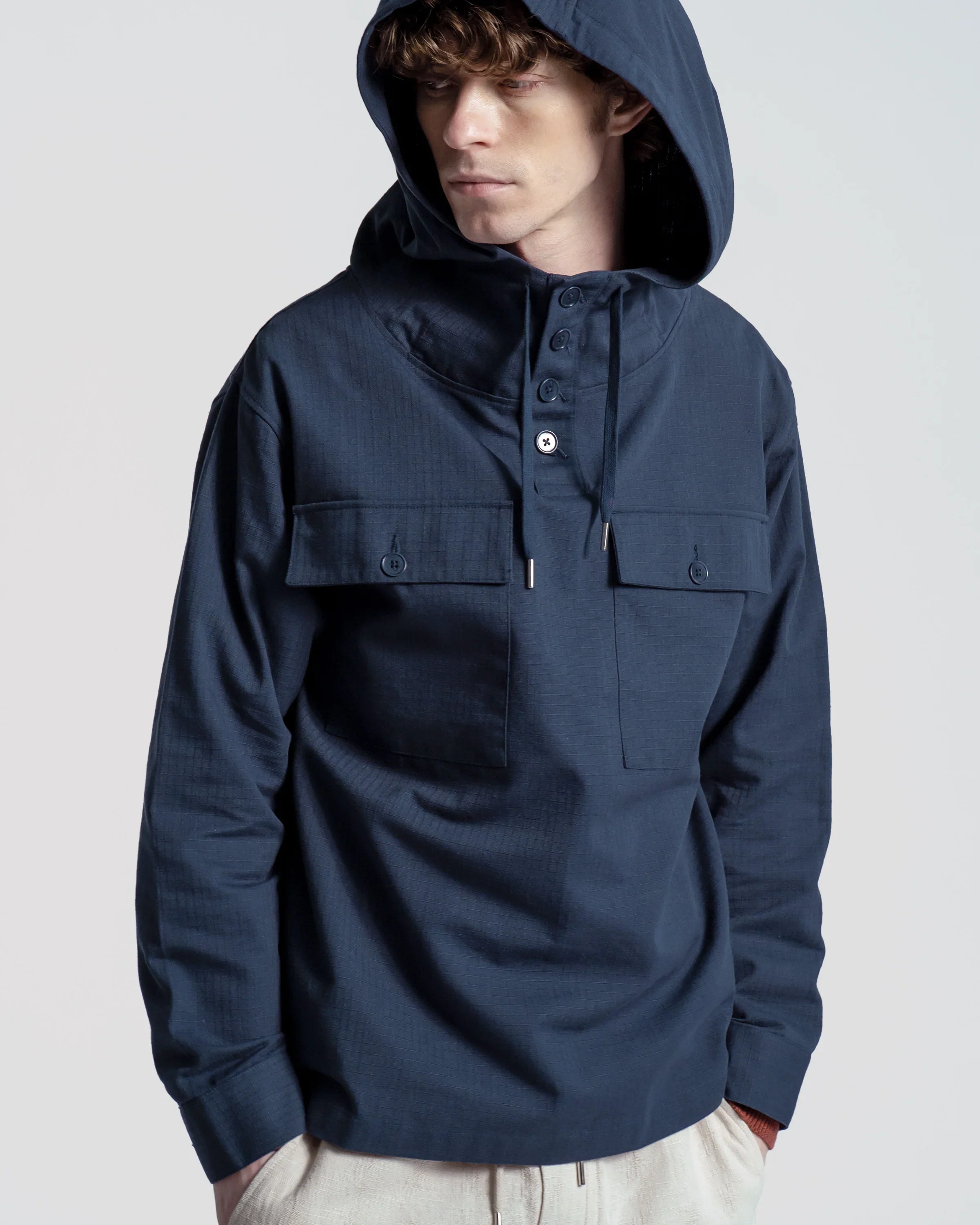 Portree Smock - Navy Ripstop - Image 4