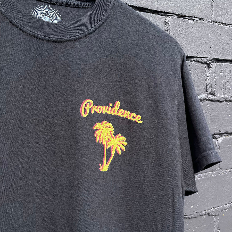 Providence Palm Logo T-Shirt - Washed Black - Image 2