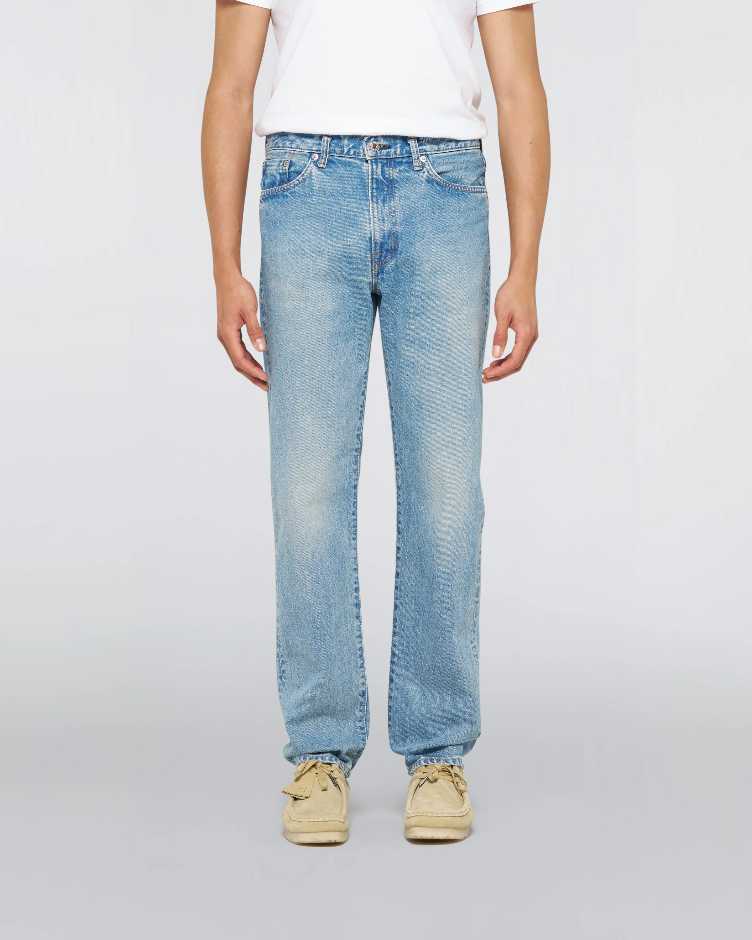 Regular Straight Jeans - Blue Mid Light Used - Image 3