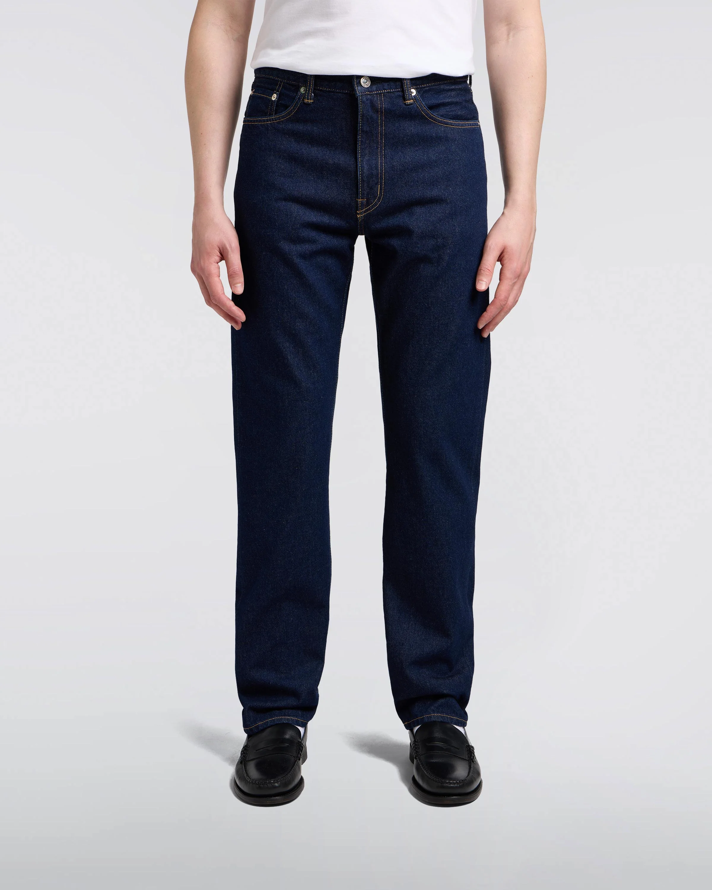 Regular Straight Jeans - Blue Rinsed - Image 3