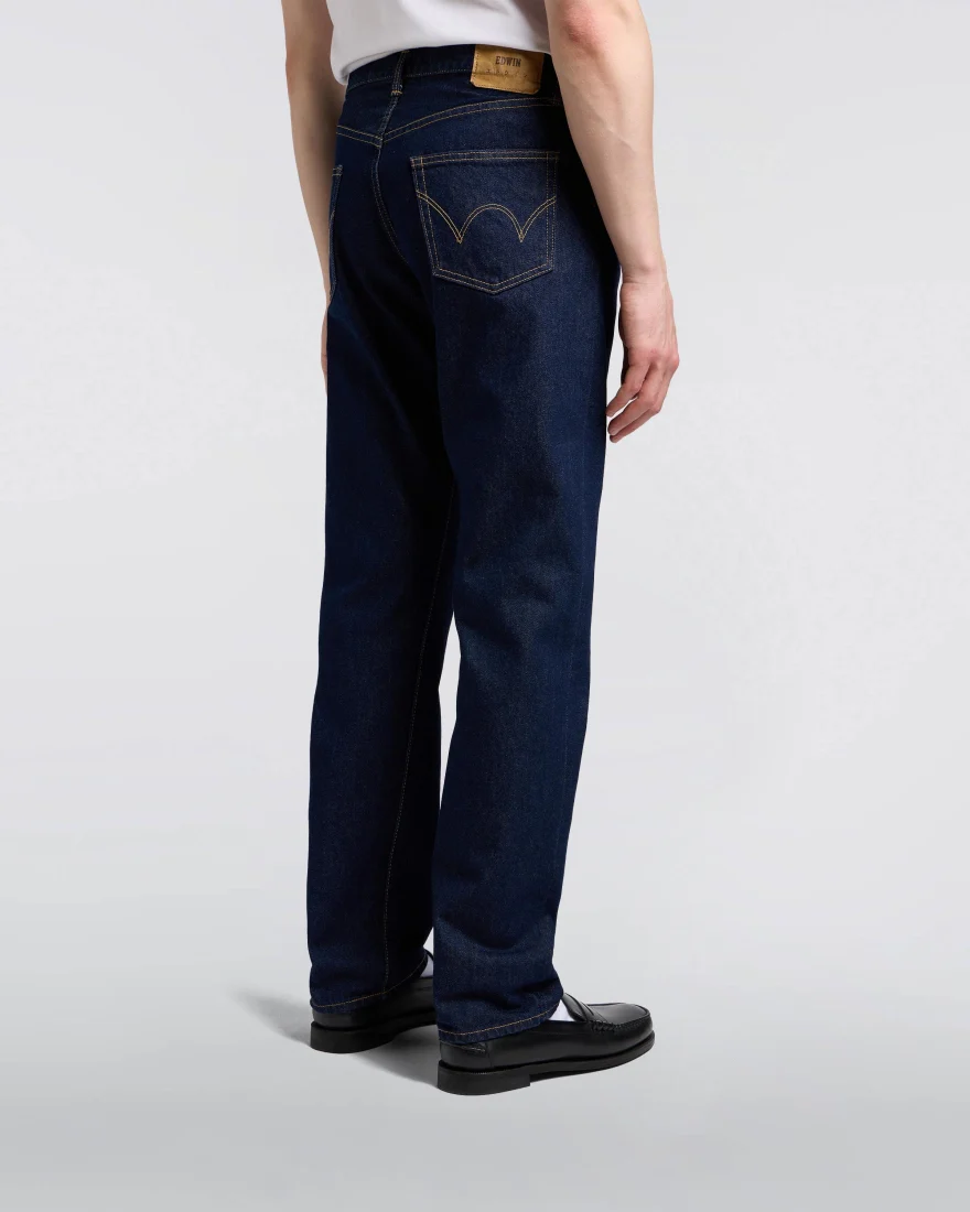Regular Straight Jeans - Blue Rinsed - Image 4