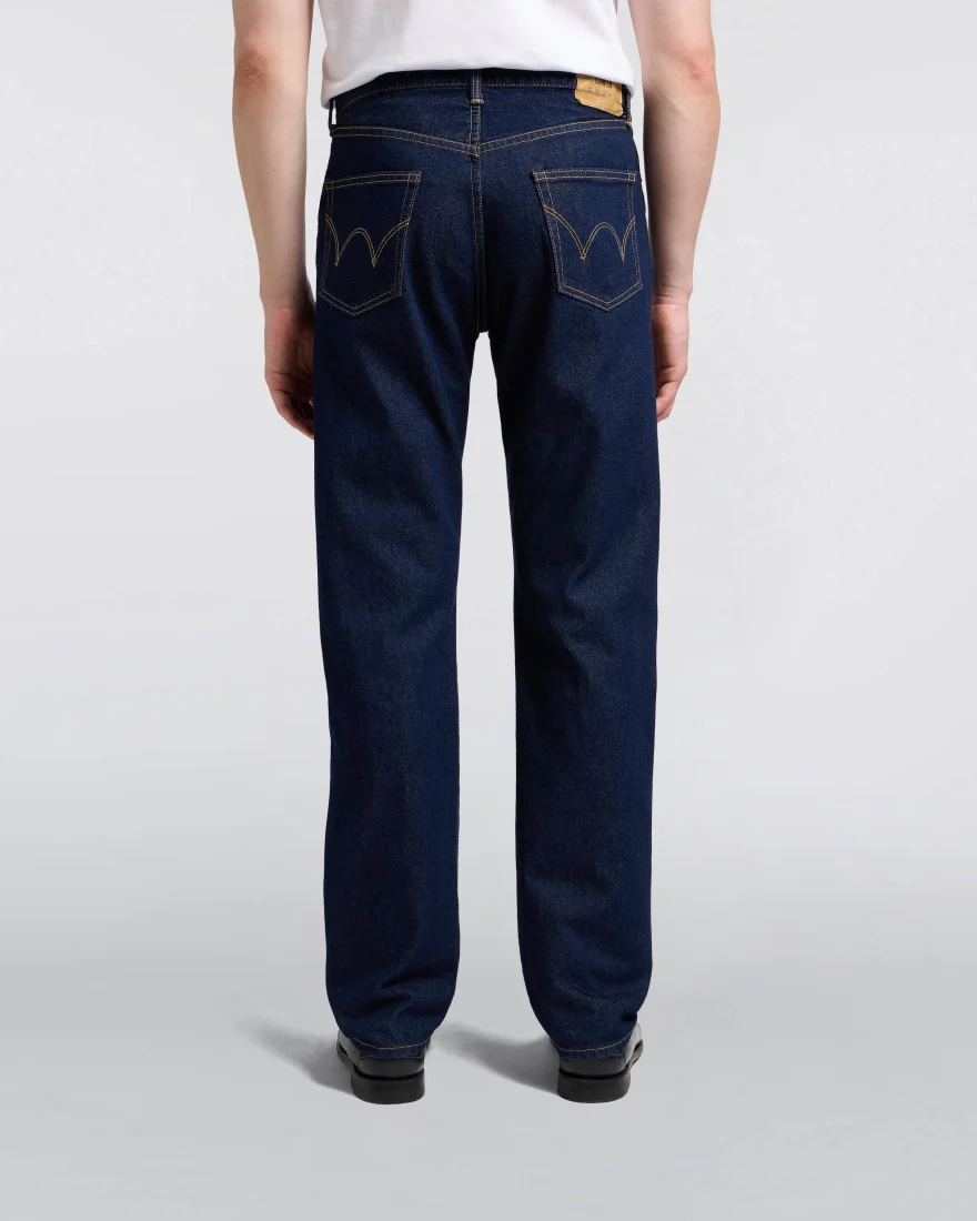 Regular Straight Jeans - Blue Rinsed - Image 5